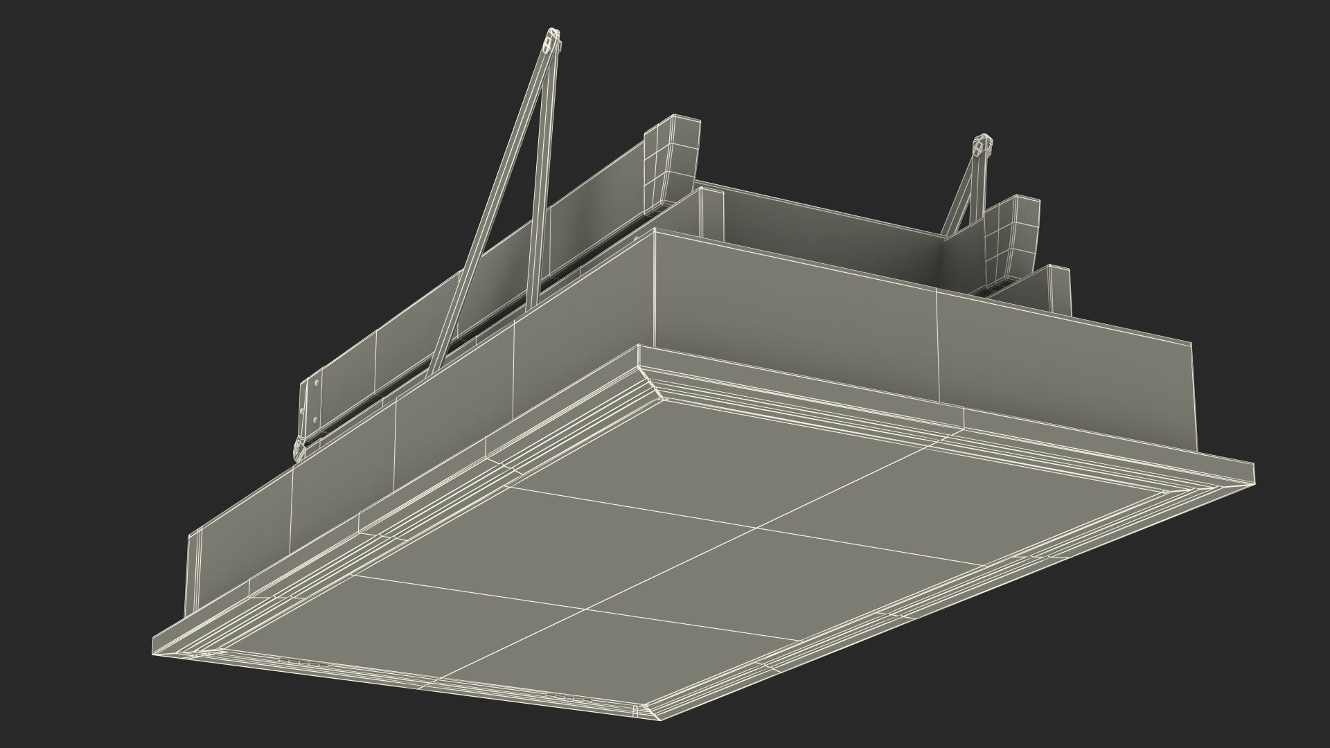 Attic Ladder Rigged 3D model