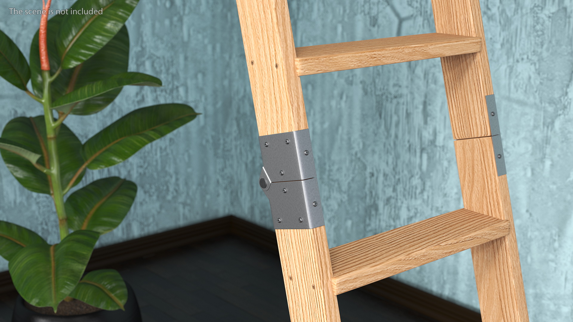 Attic Ladder Rigged 3D model