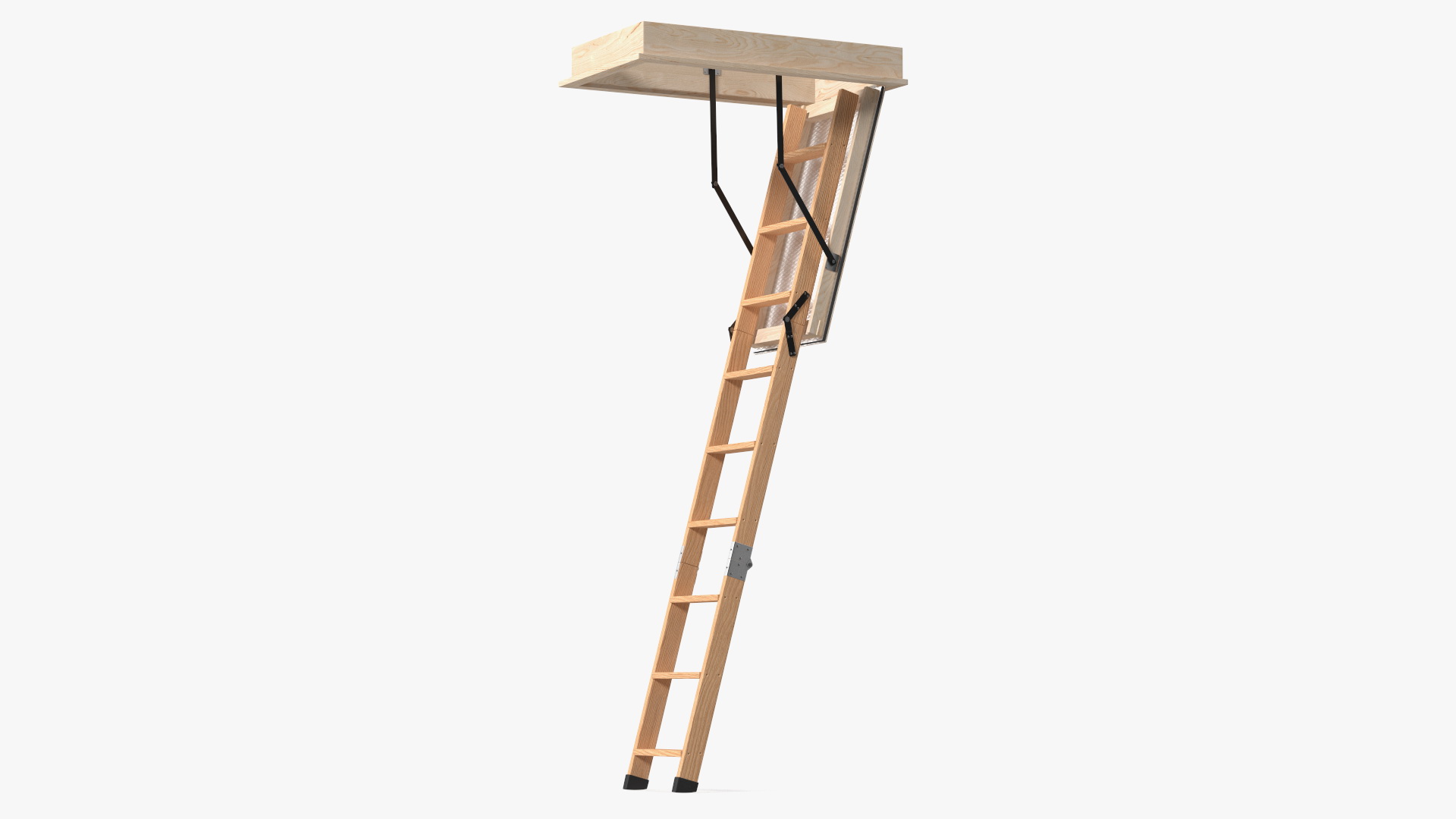 Attic Ladder Rigged 3D model