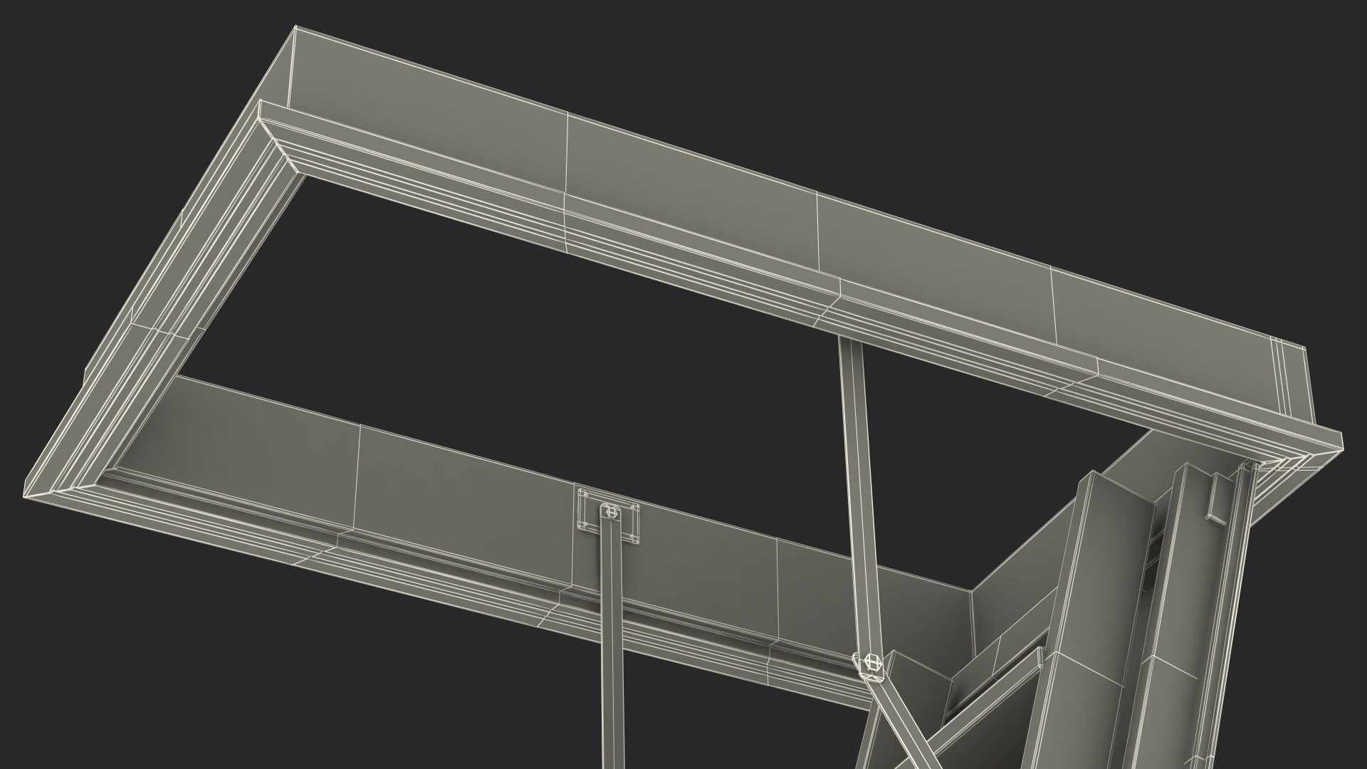 Attic Ladder Rigged 3D model
