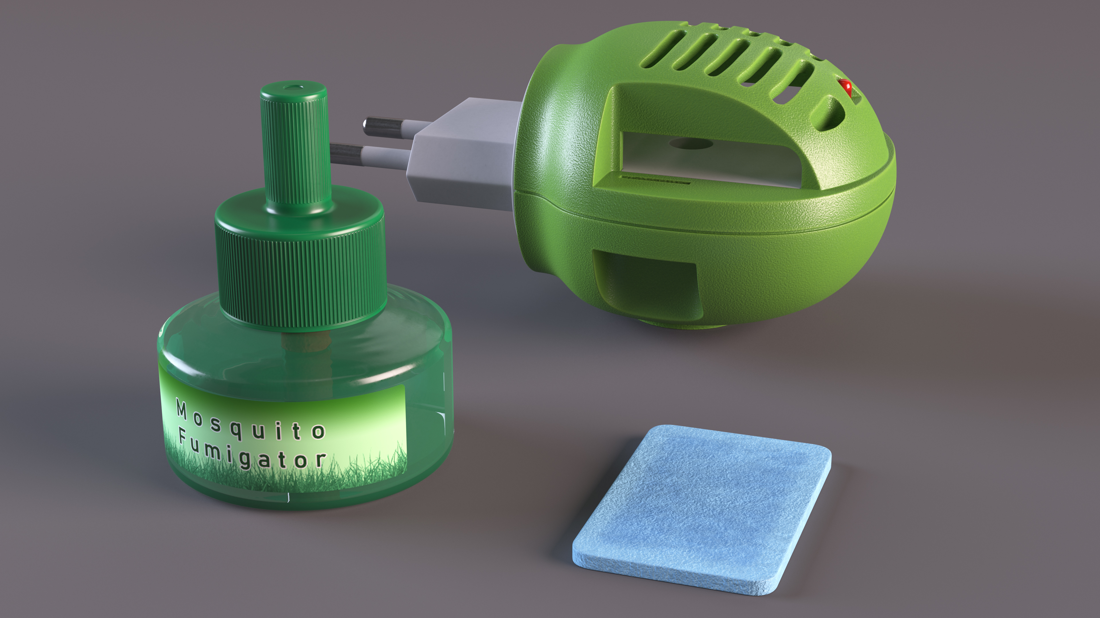 3D model Electric Mosquito Repellent Set Green Disassembled