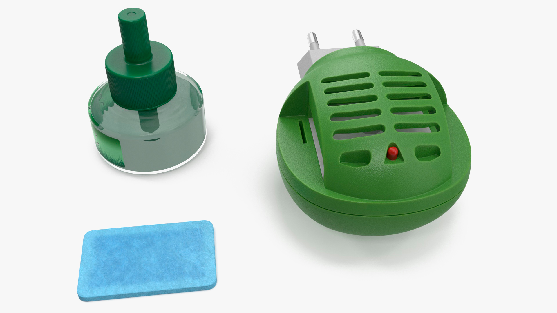 3D model Electric Mosquito Repellent Set Green Disassembled