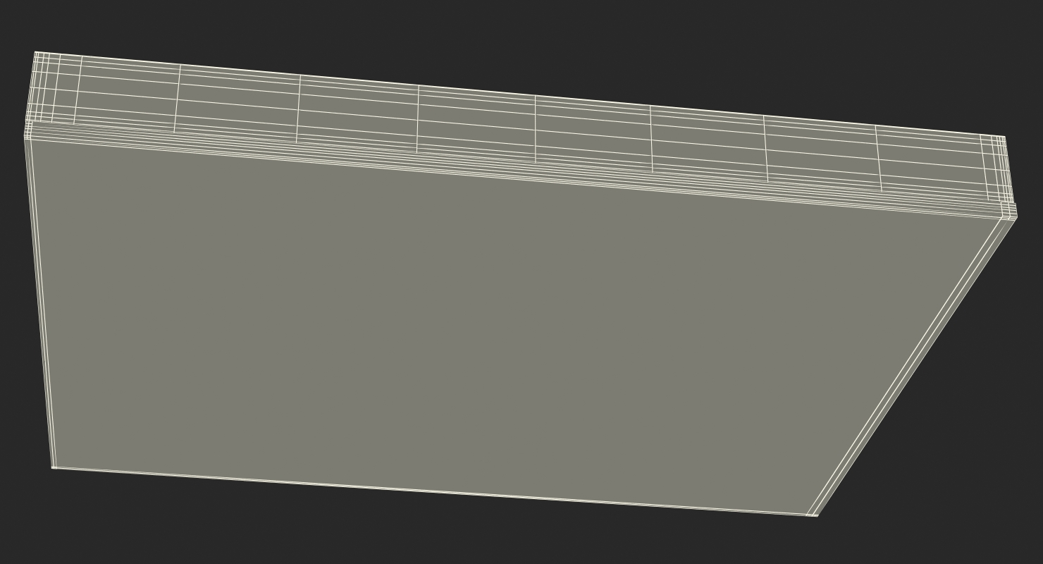 3D model Wooden Tray with Ornament
