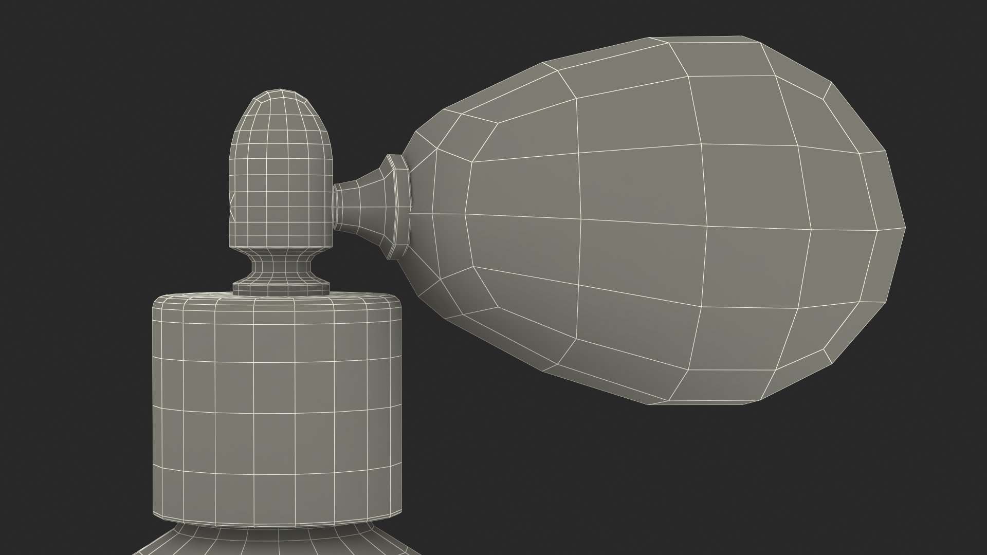 3D model Spherical Perfume Bottle with Silver Cap