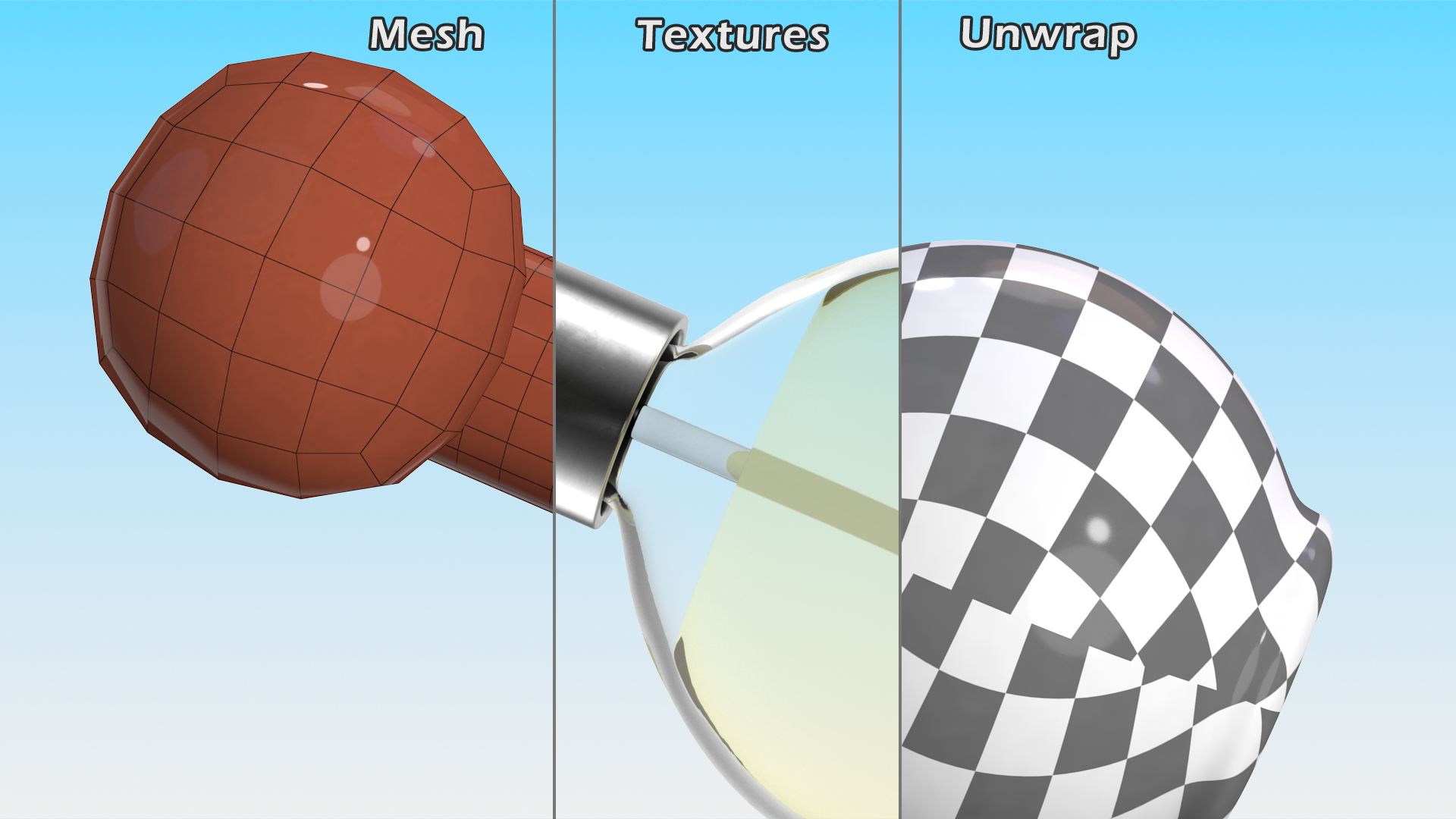 3D model Spherical Perfume Bottle with Silver Cap