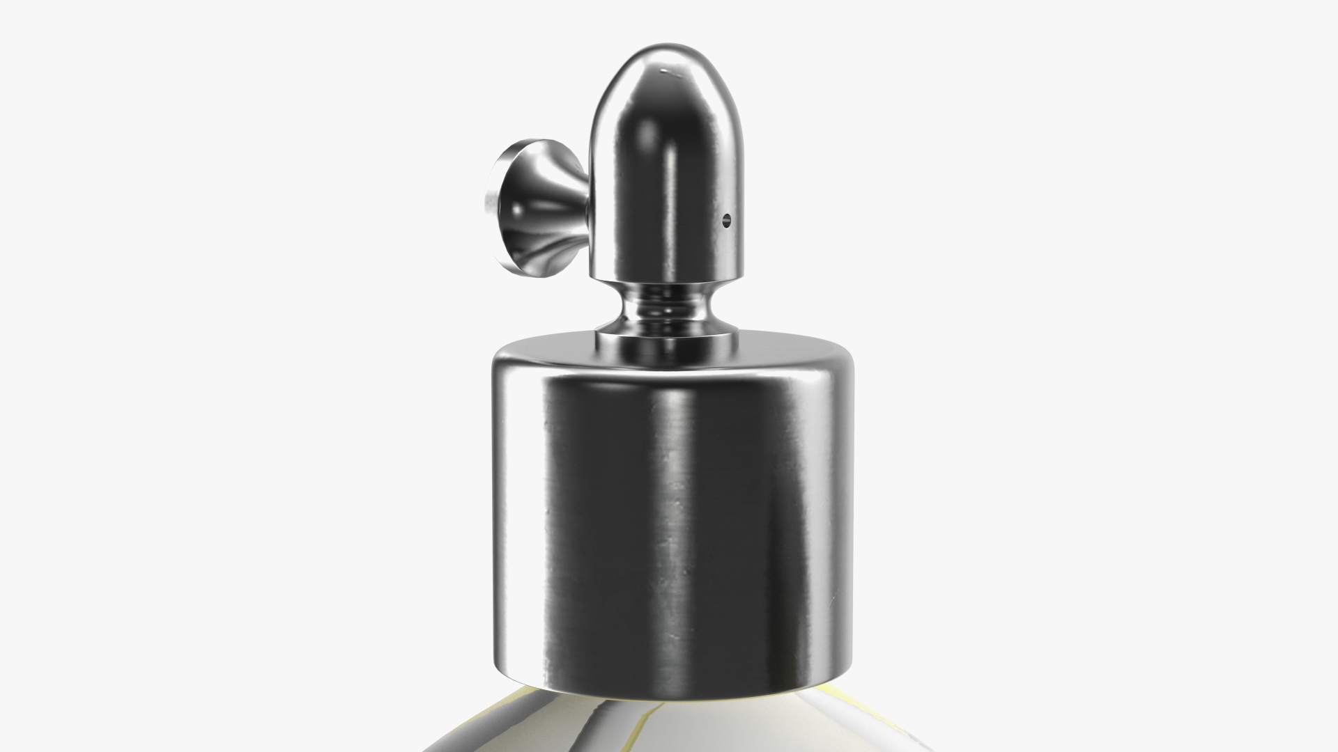 3D model Spherical Perfume Bottle with Silver Cap