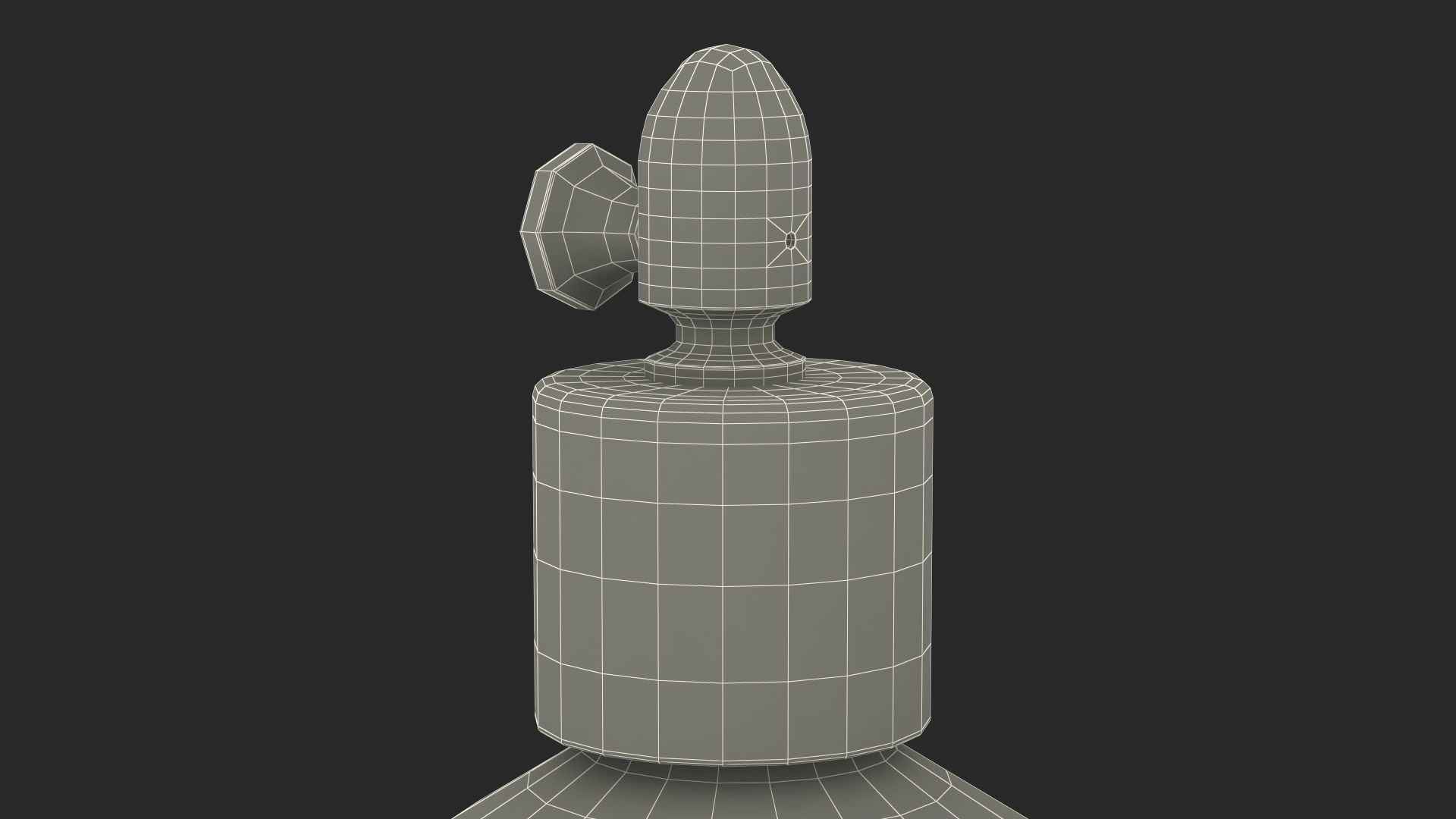 3D model Spherical Perfume Bottle with Silver Cap