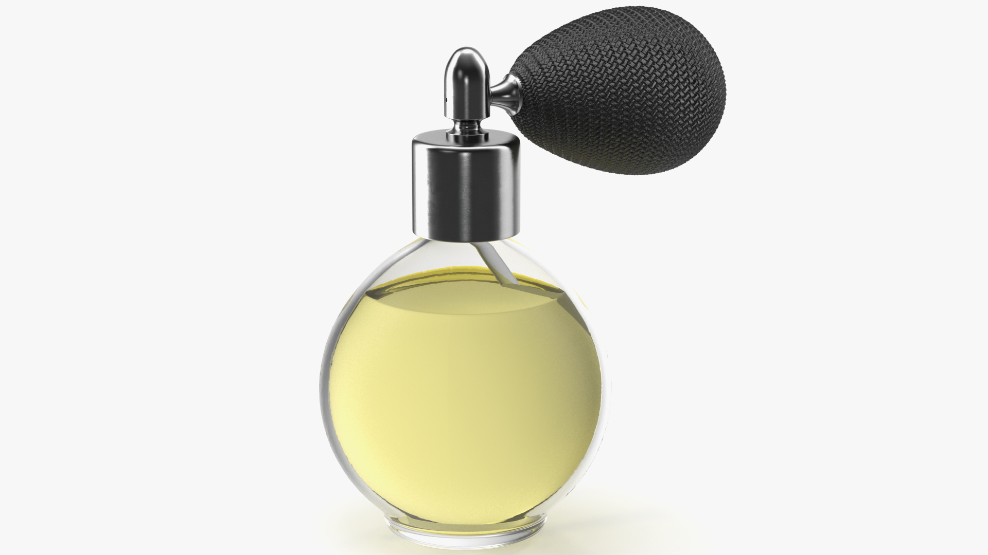3D model Spherical Perfume Bottle with Silver Cap