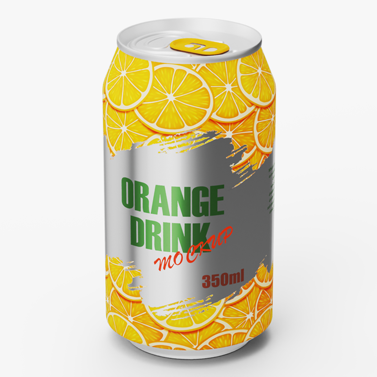 Orange Coke Can Mockup 350ml Sleek, view 9