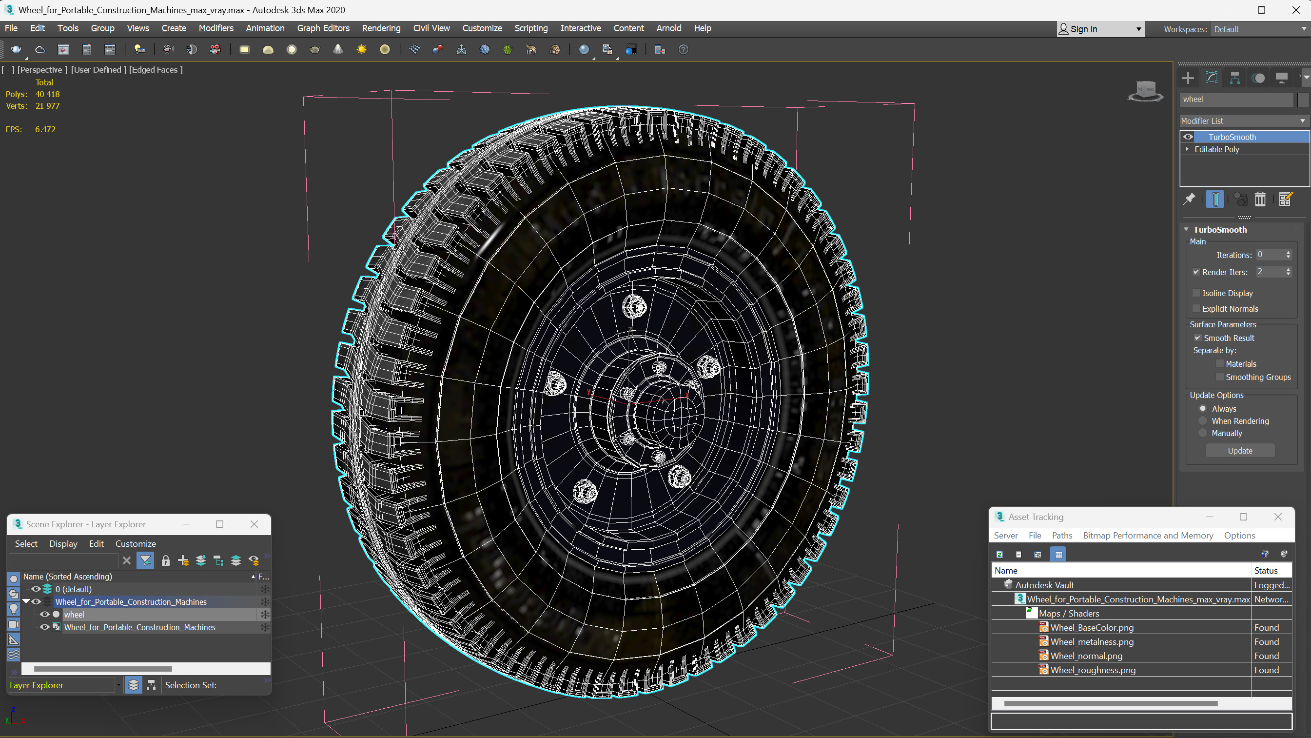 3D model Wheel for Portable Construction Machines