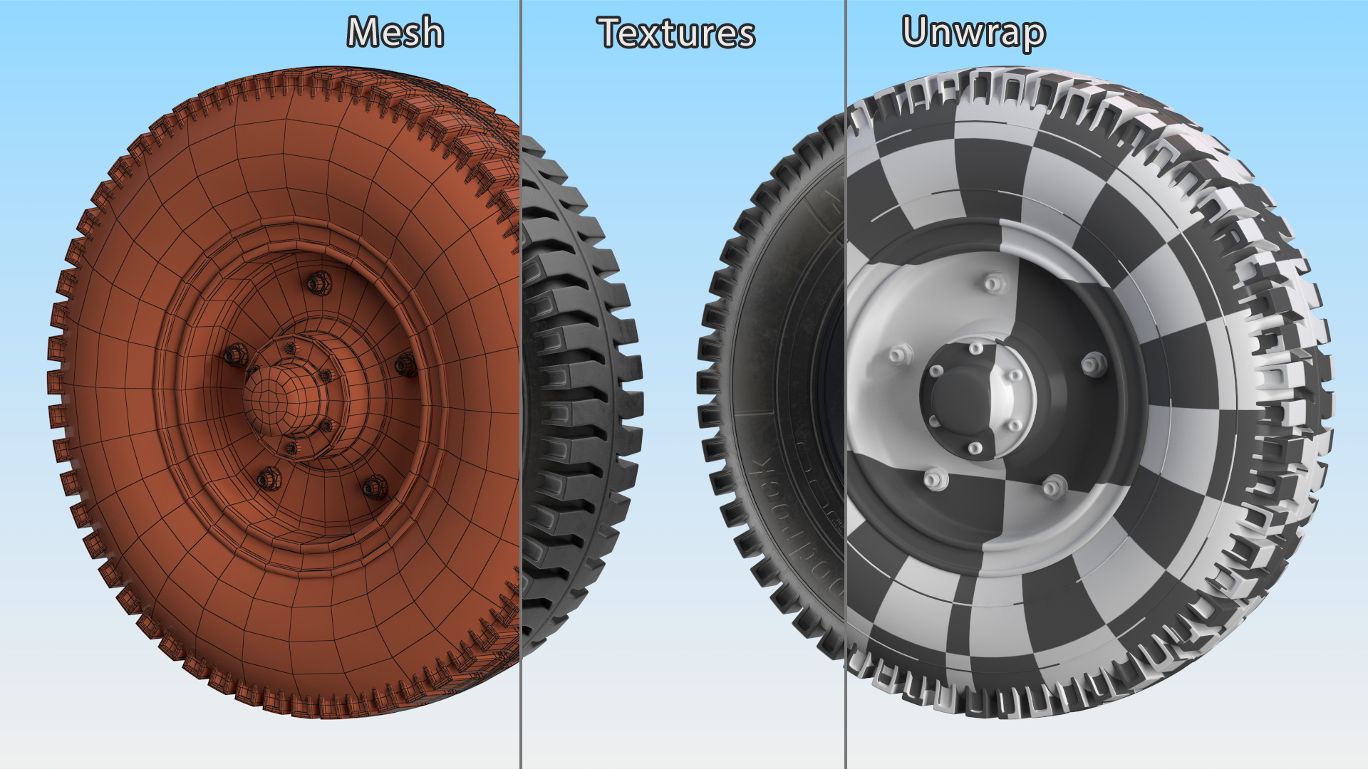 3D model Wheel for Portable Construction Machines