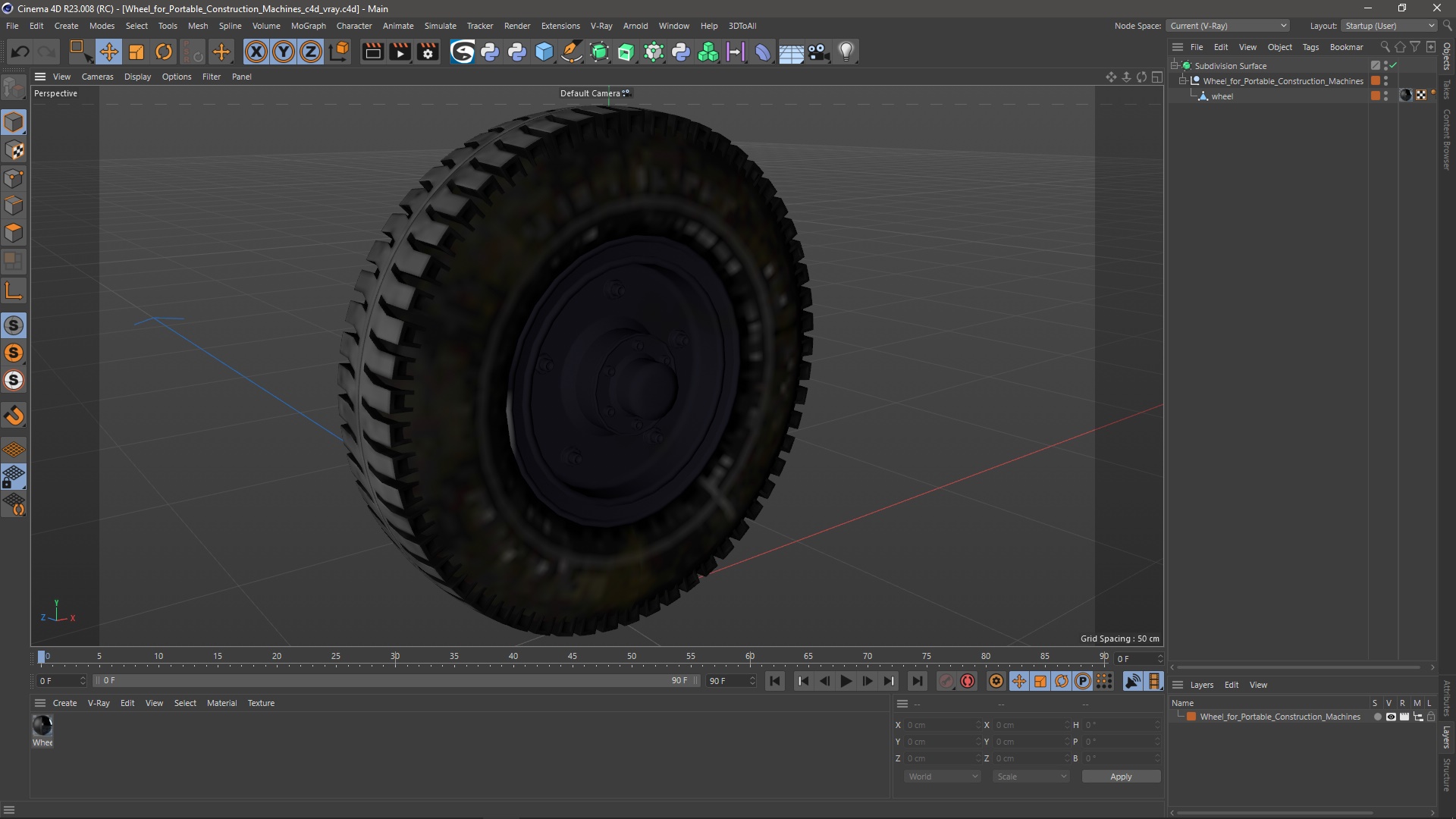 3D model Wheel for Portable Construction Machines