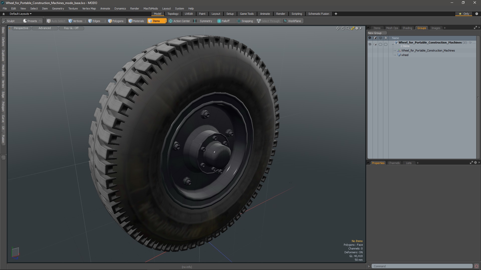 3D model Wheel for Portable Construction Machines