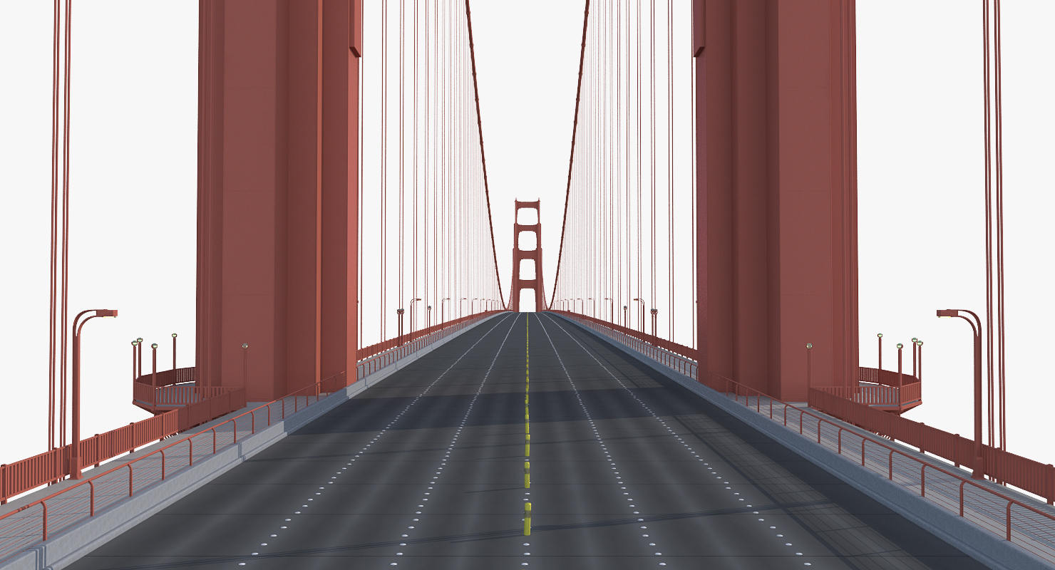 3D Golden Gate Bridge model