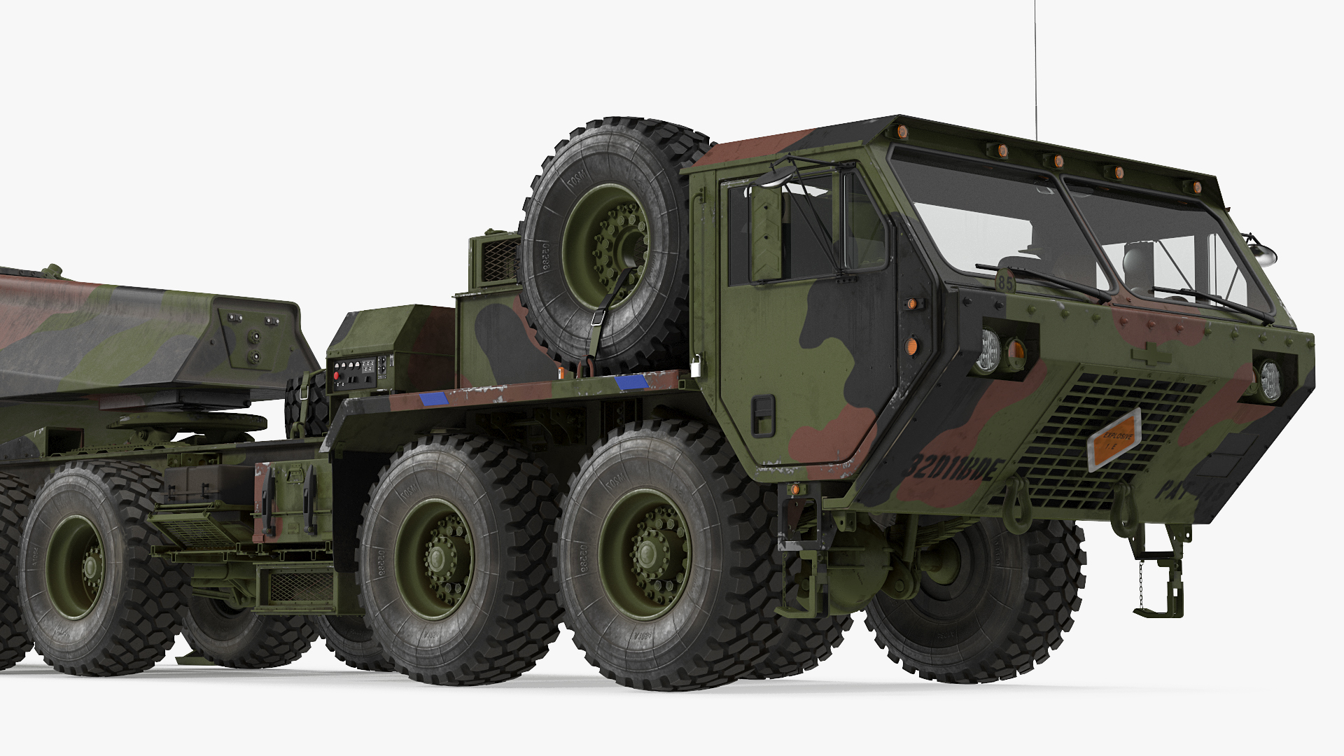 3D Camouflage M983 Tractor with TPY2 Radar Rigged