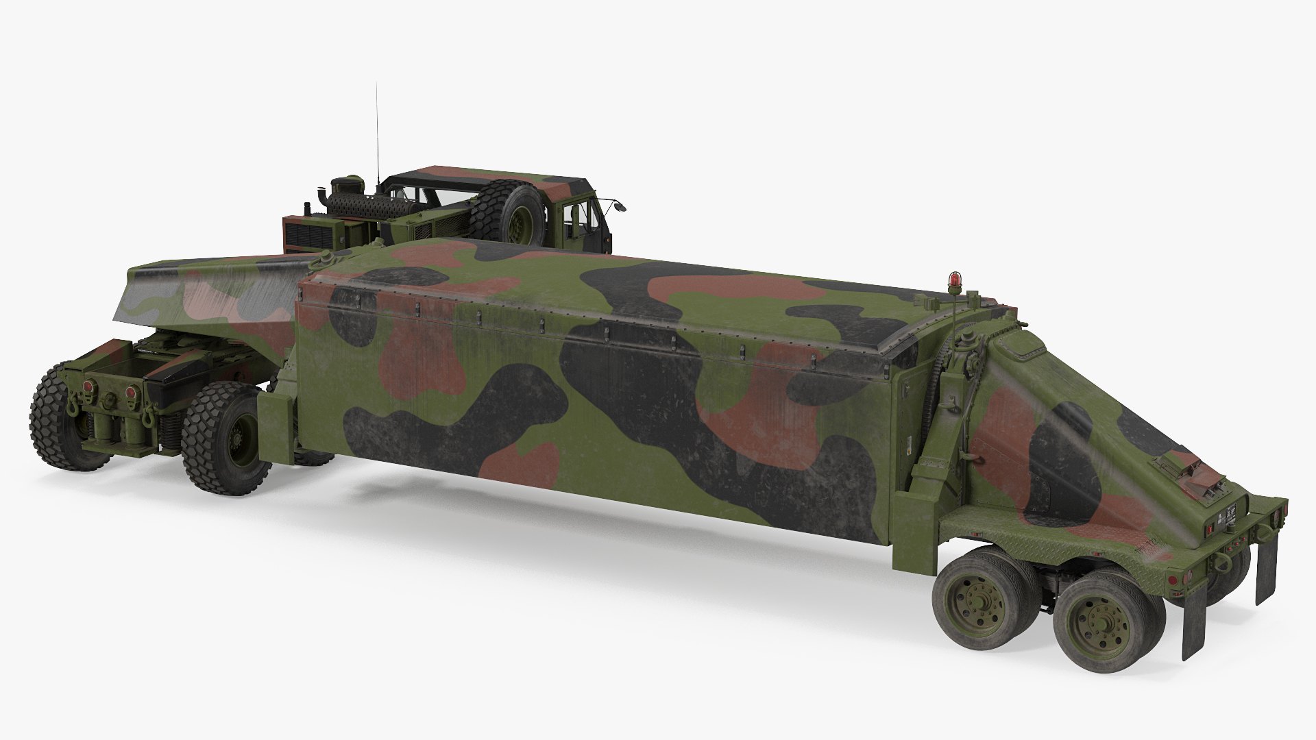 3D Camouflage M983 Tractor with TPY2 Radar Rigged
