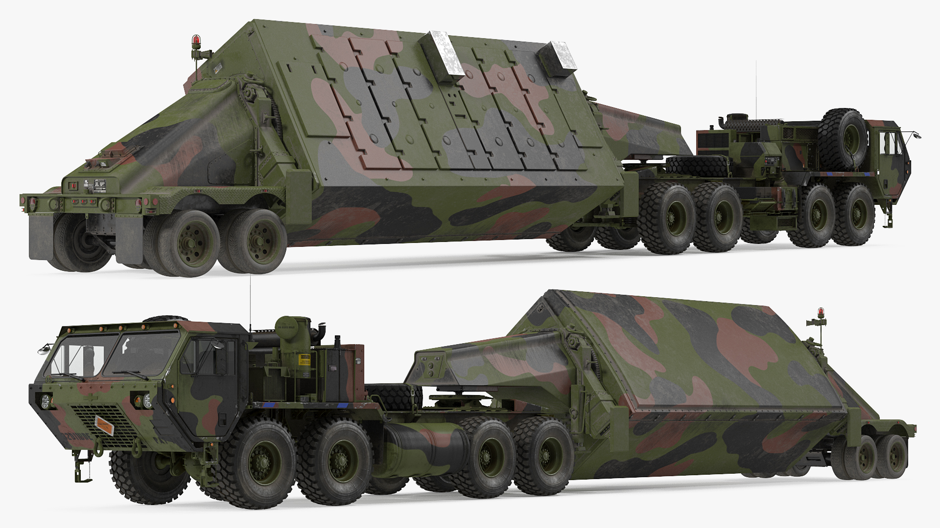 3D Camouflage M983 Tractor with TPY2 Radar Rigged