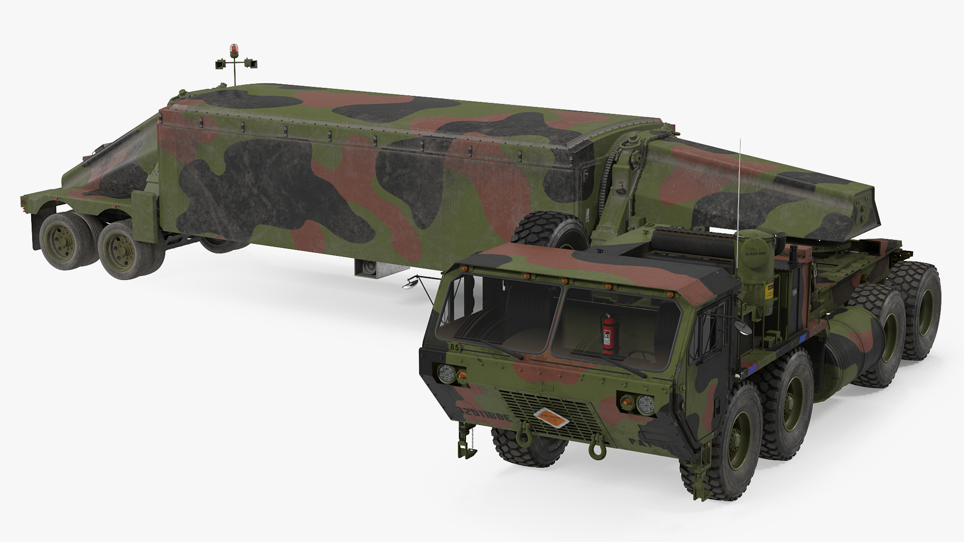 3D Camouflage M983 Tractor with TPY2 Radar Rigged