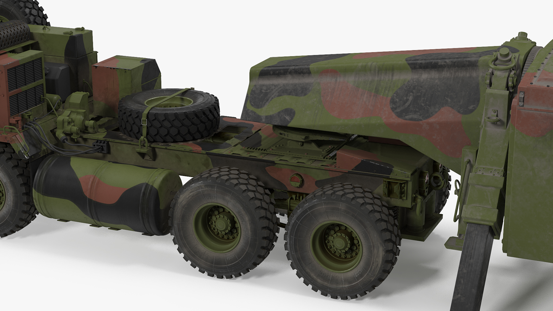 3D Camouflage M983 Tractor with TPY2 Radar Rigged