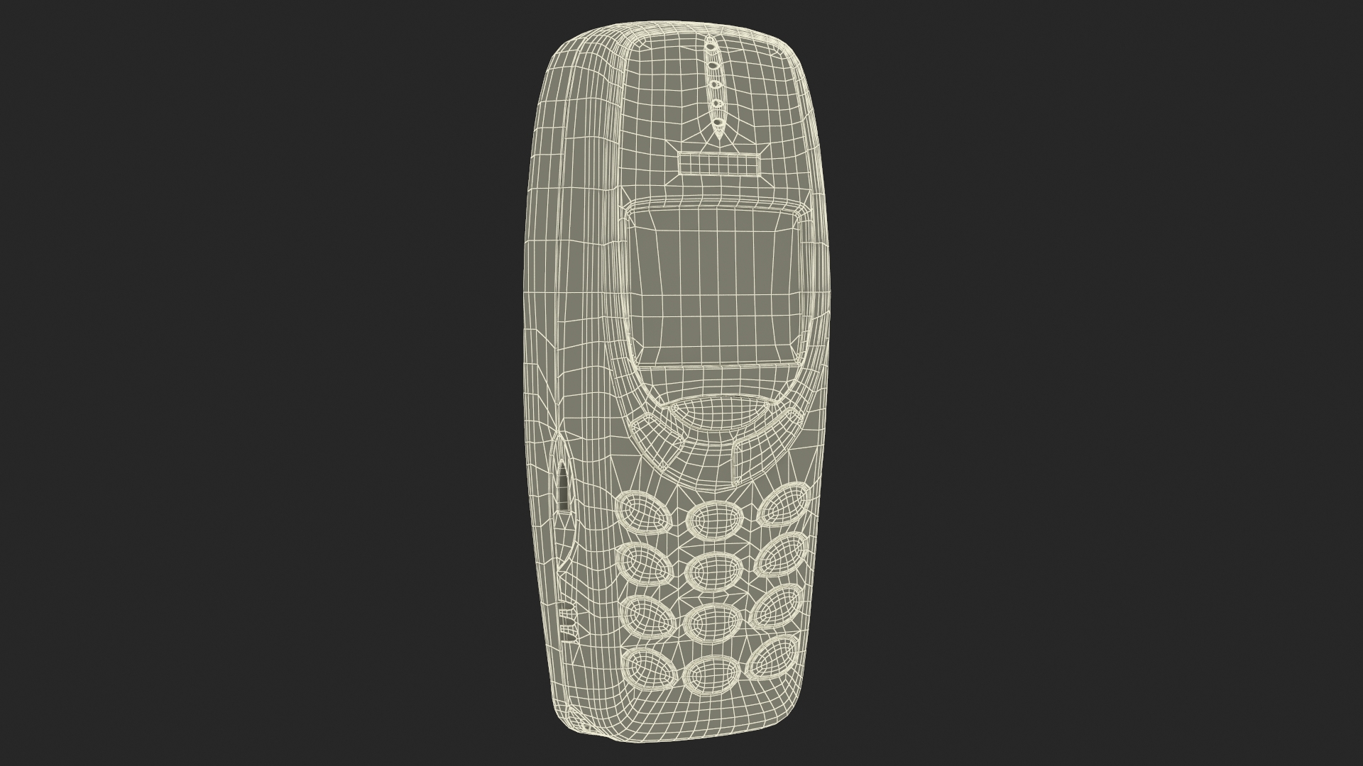 3D Old Scratched Phone Nokia 3310 Switched Off model