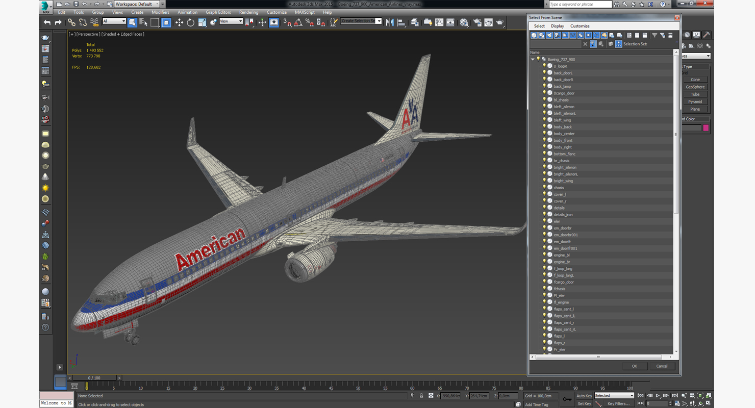 Boeing 737 900 American Airlines 3D