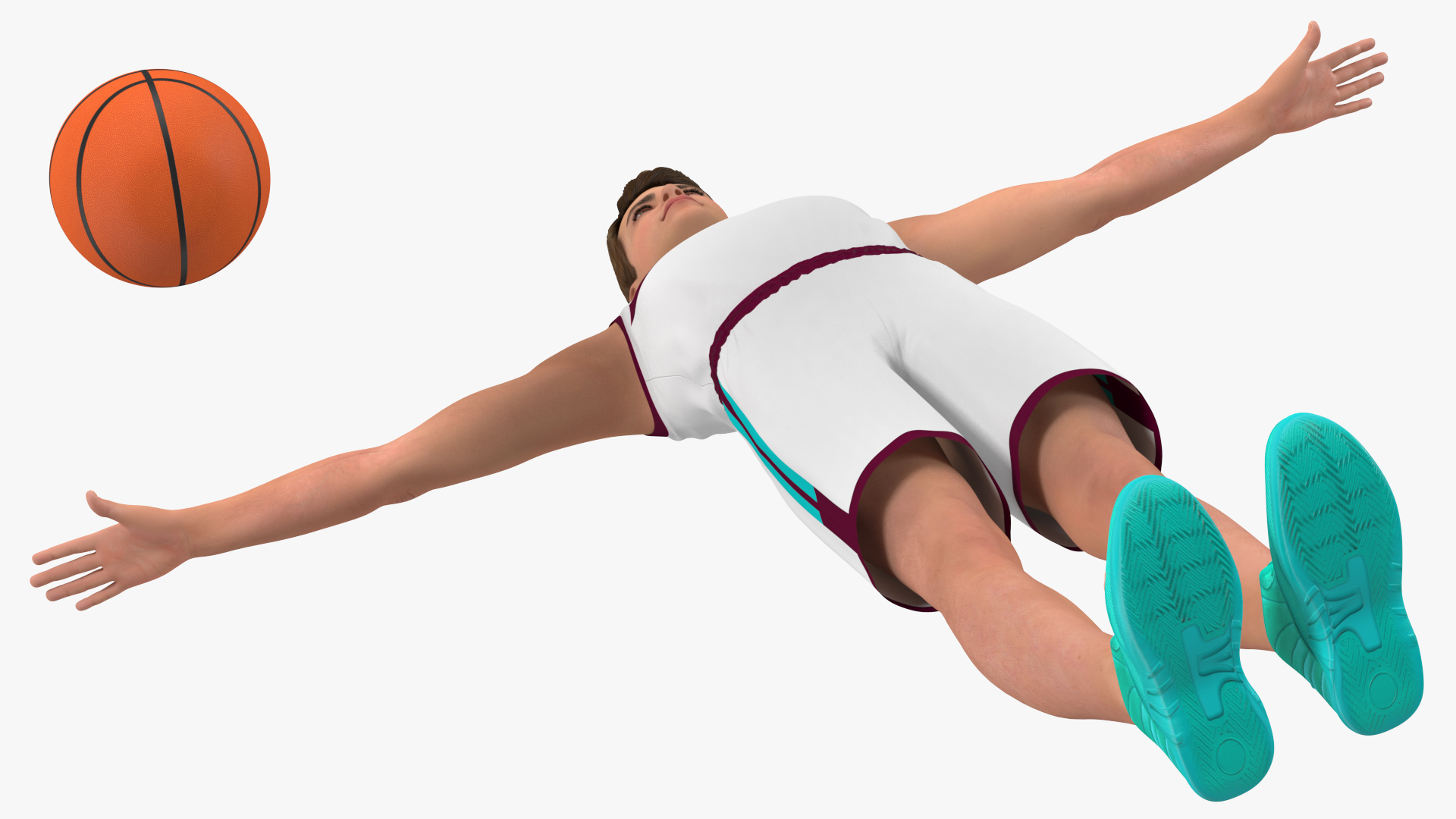 Teen Boy Basketball Neutral Pose 3D