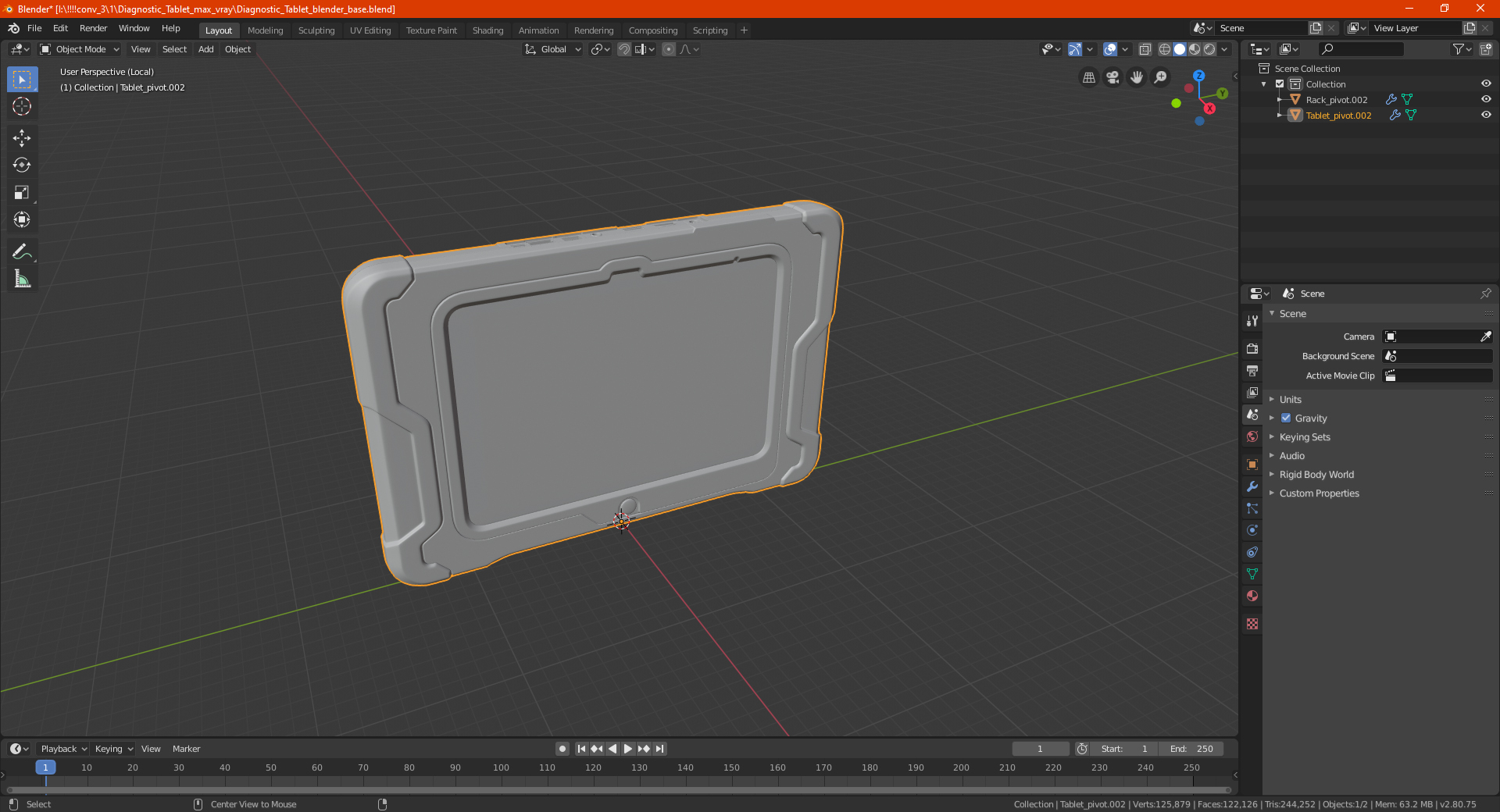 Diagnostic Tablet 3D