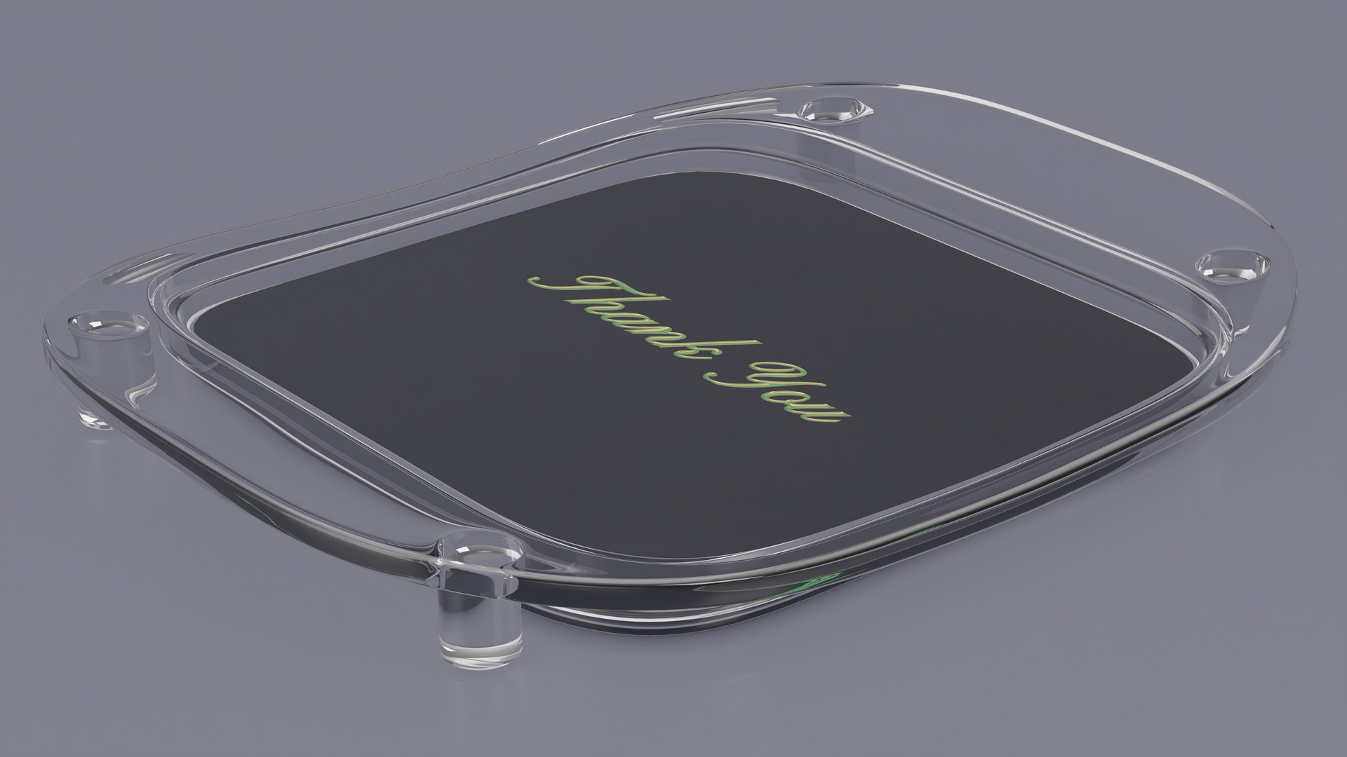 3D model Plastic Cash Tray with Caption