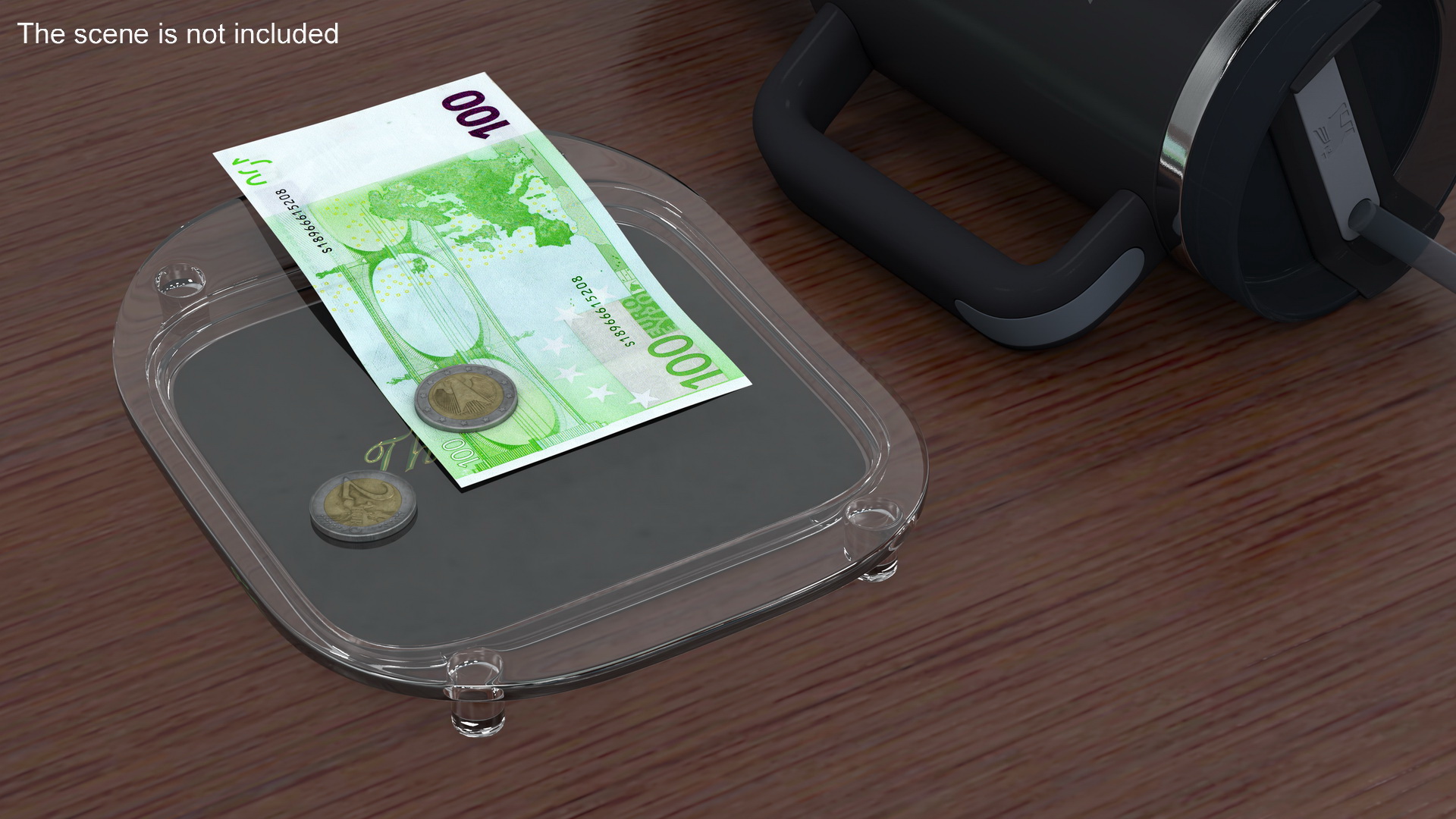 3D model Plastic Cash Tray with Caption