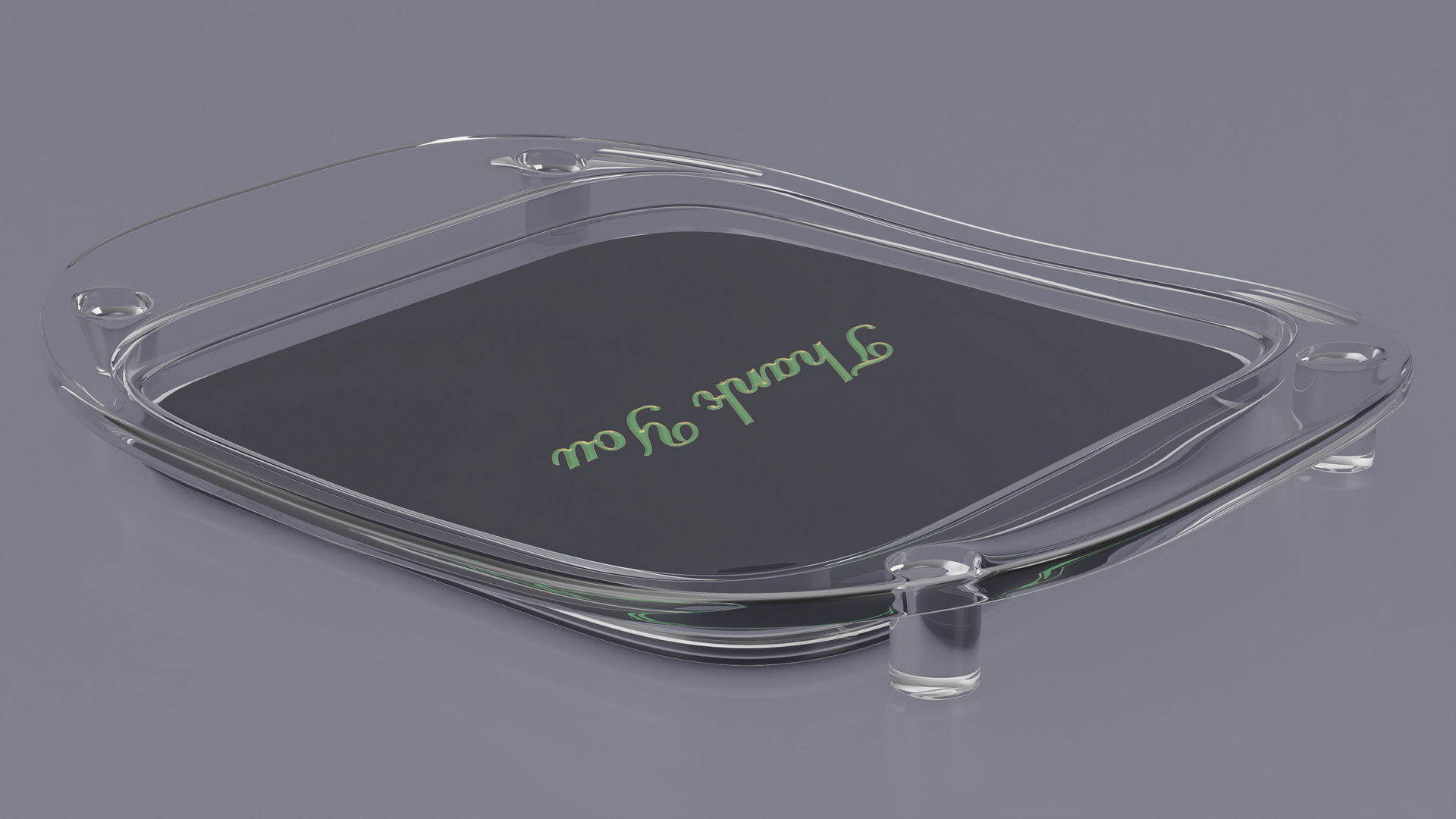 3D model Plastic Cash Tray with Caption