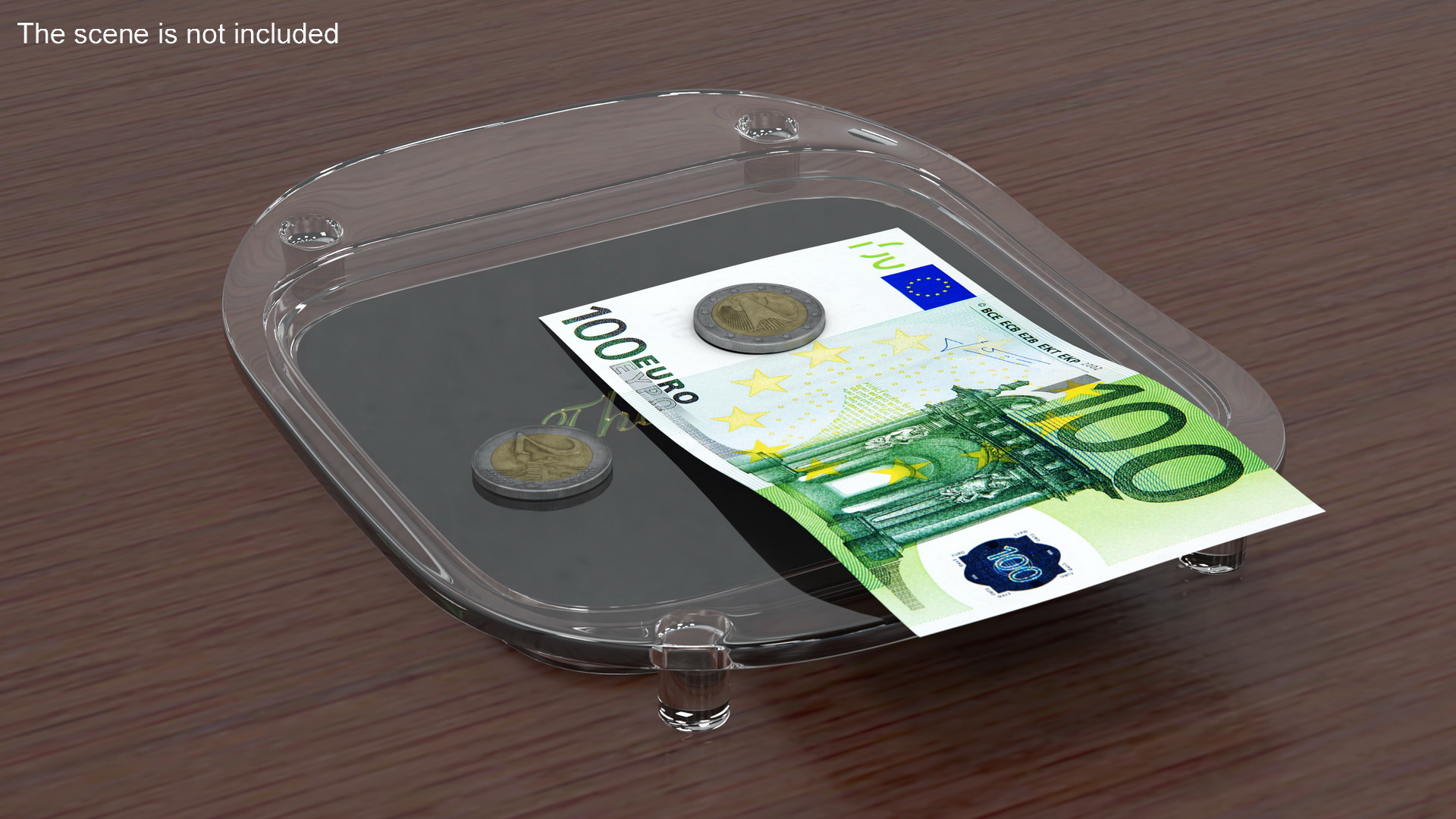 3D model Plastic Cash Tray with Caption