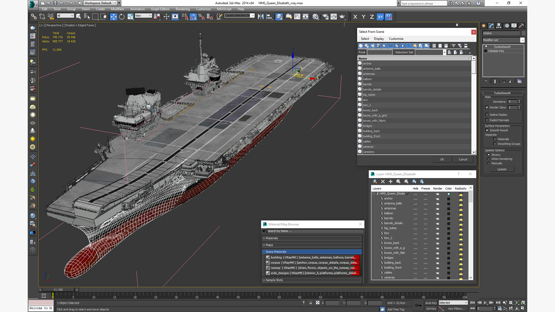 HMS Queen Elizabeth 3D model