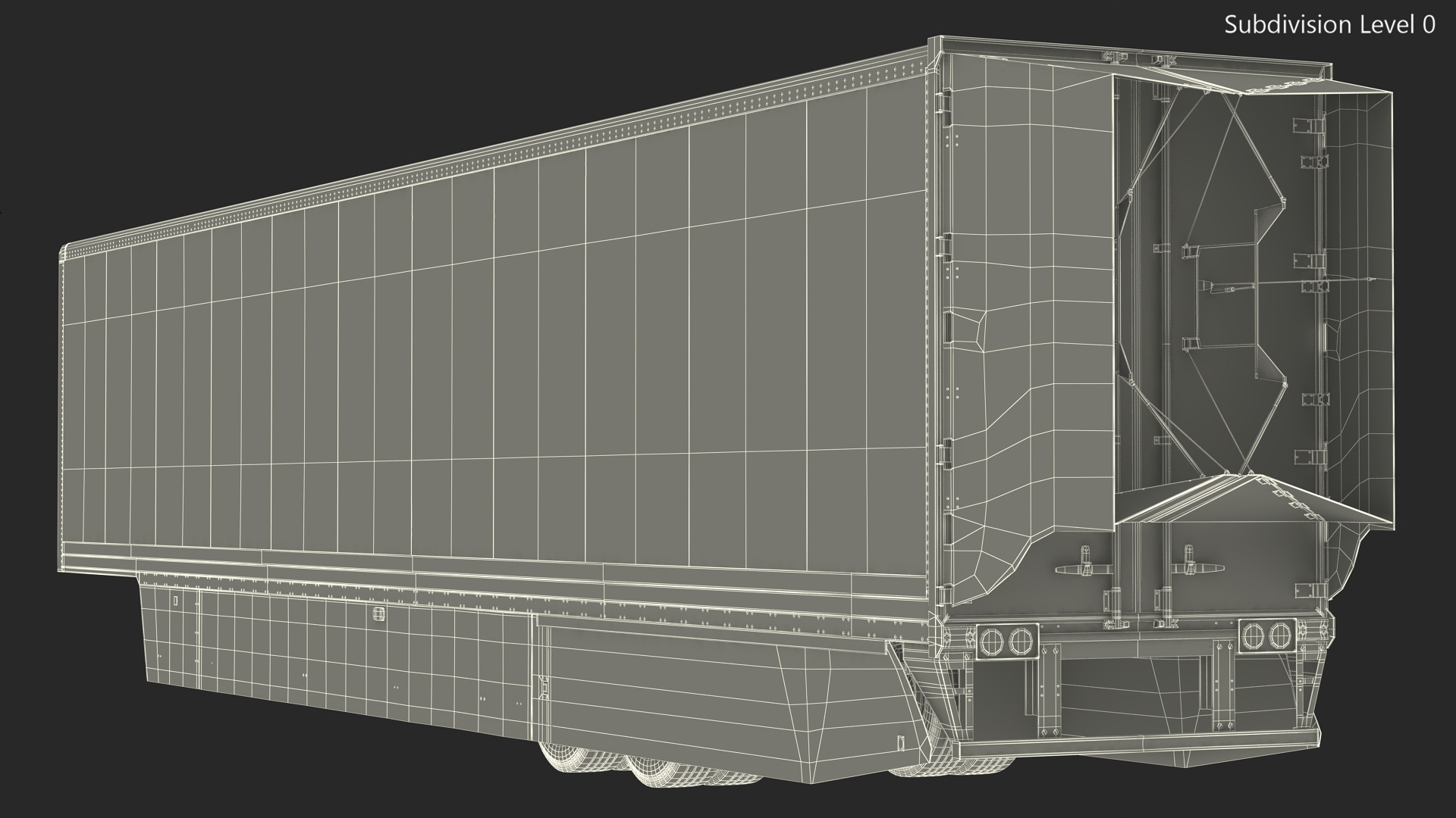 Trailer for Modern Truck 3D model