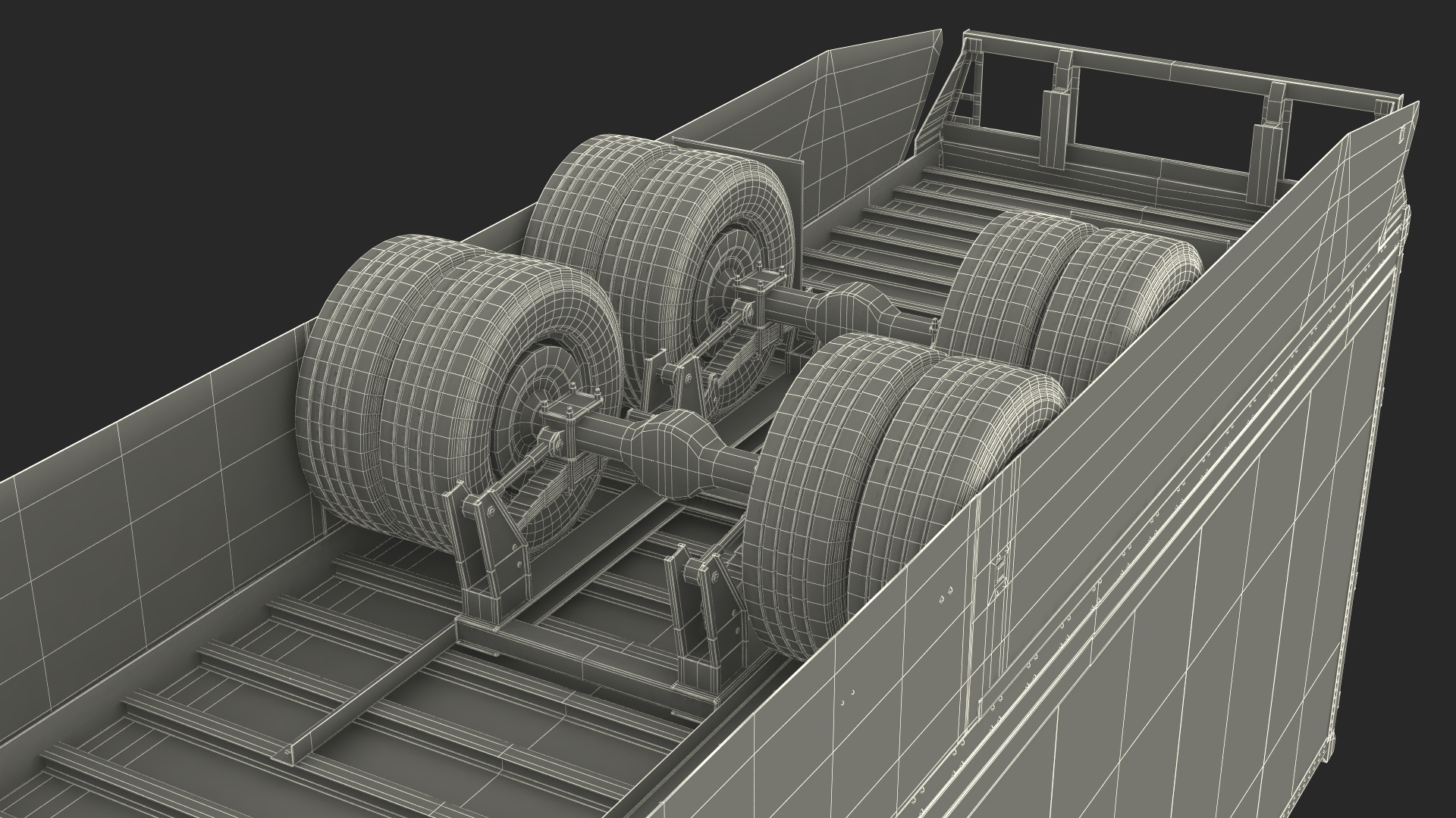 Trailer for Modern Truck 3D model
