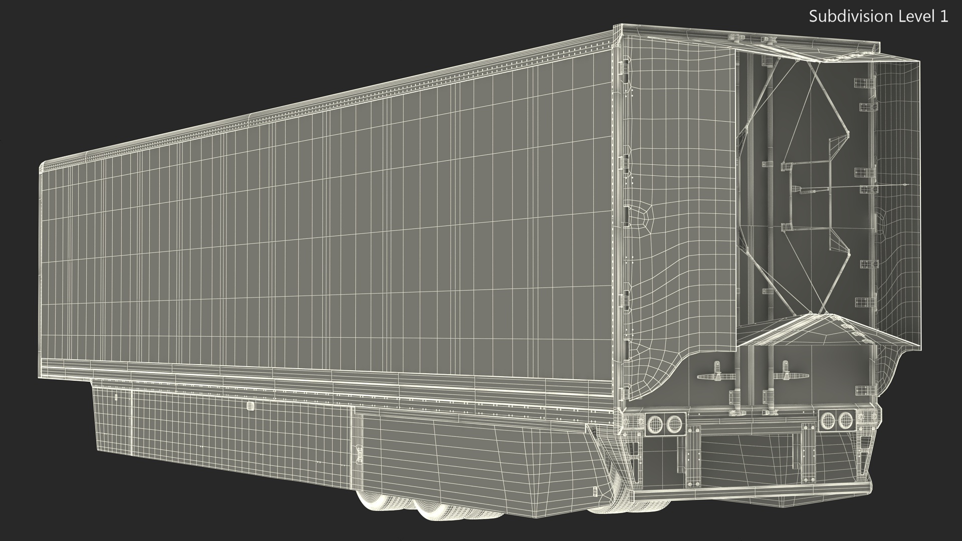 Trailer for Modern Truck 3D model
