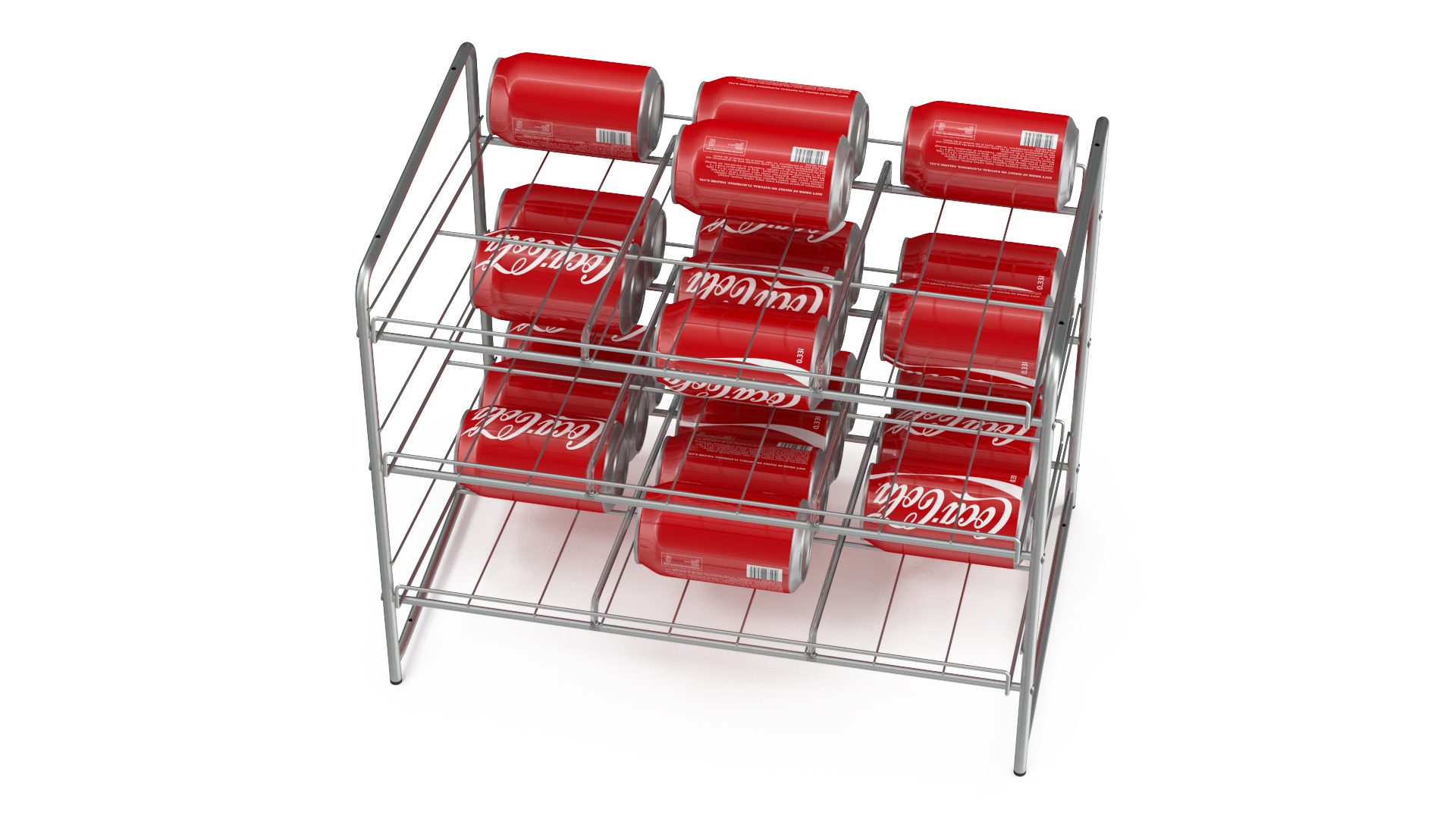 3D Soda Can Dispenser with Cola Cans model