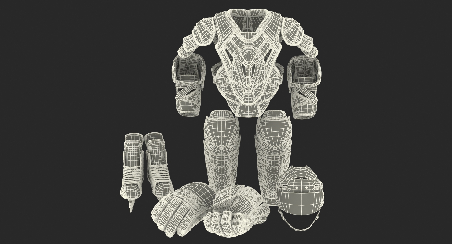 3D Hockey Protective Gear Kit 4 model
