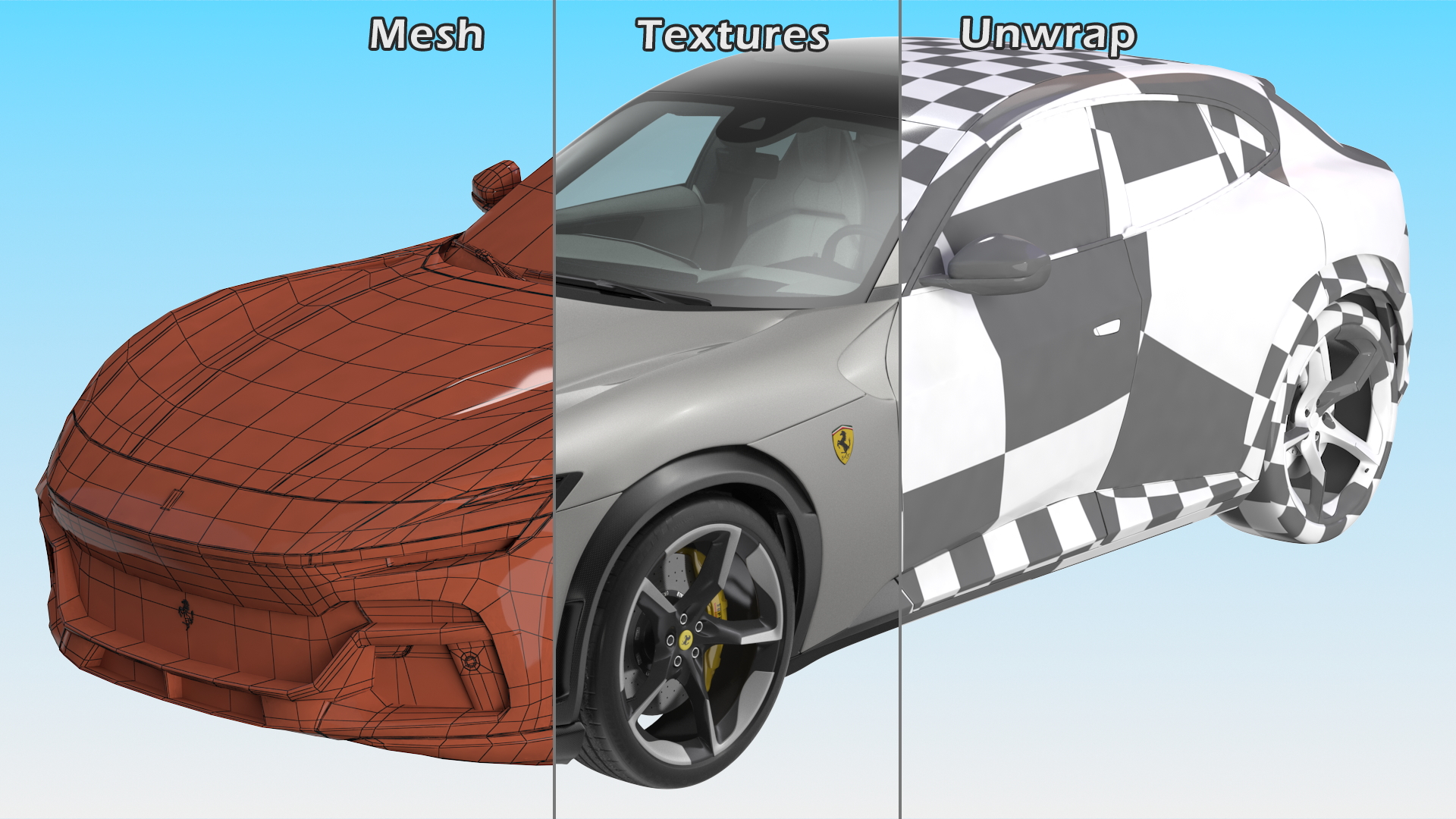2023 Ferrari Purosangue SUV Grey 3D