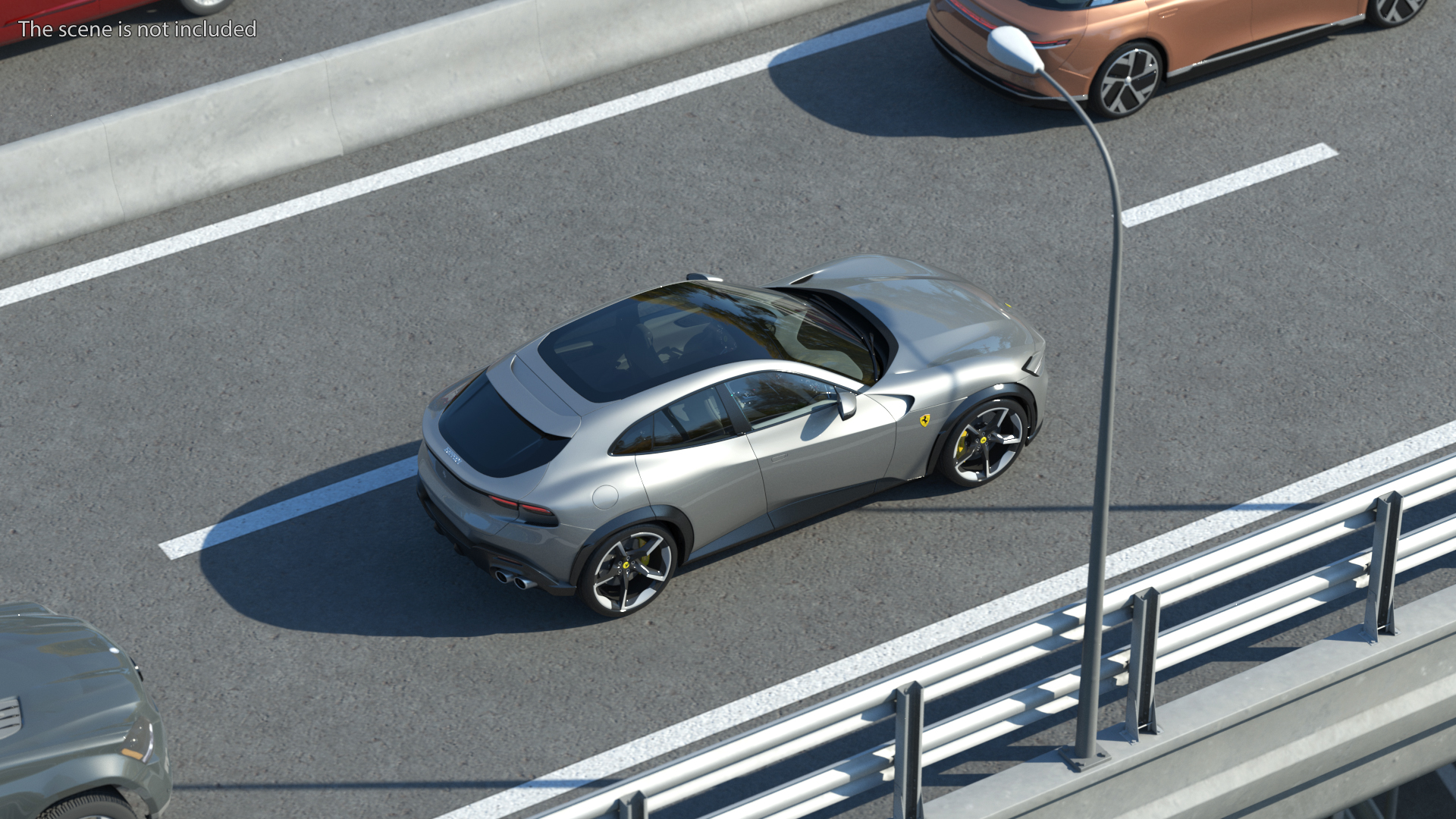 2023 Ferrari Purosangue SUV Grey 3D