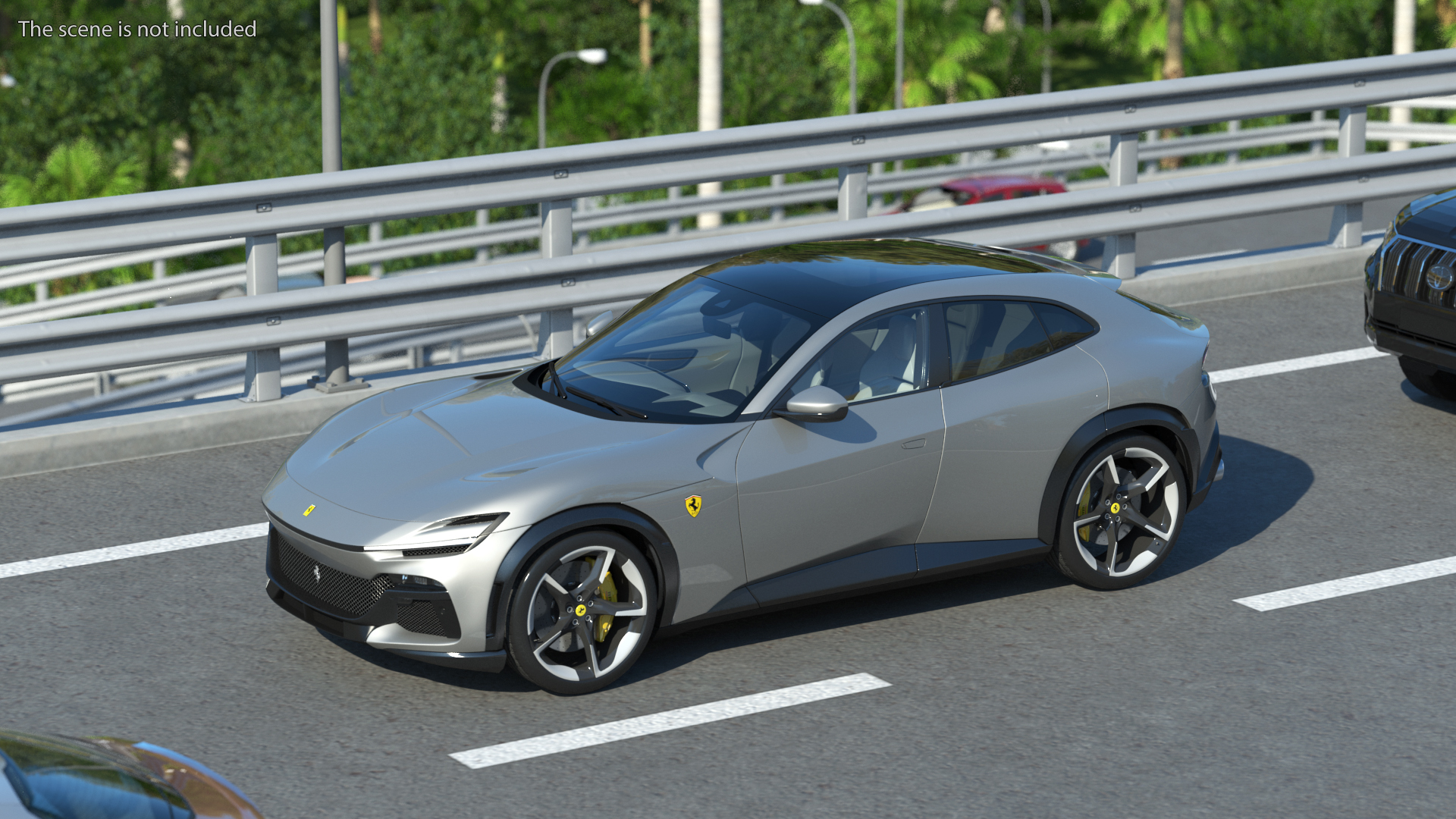 2023 Ferrari Purosangue SUV Grey 3D