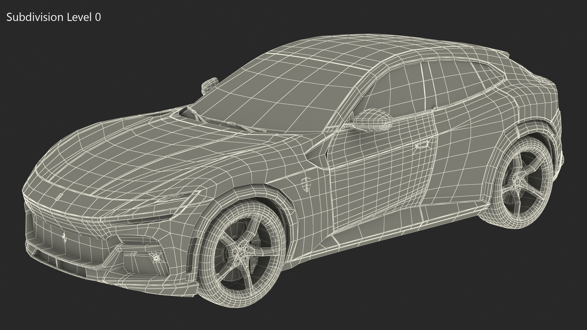 2023 Ferrari Purosangue SUV Grey 3D