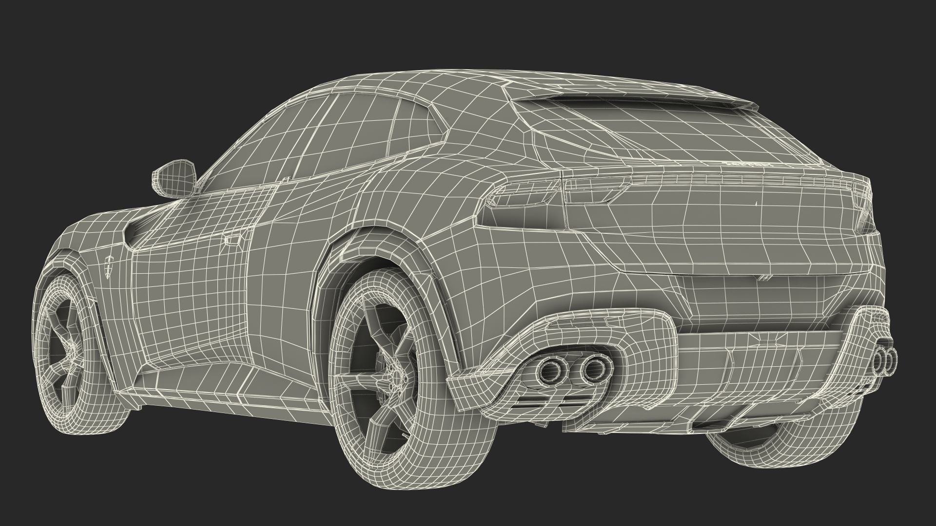 2023 Ferrari Purosangue SUV Grey 3D