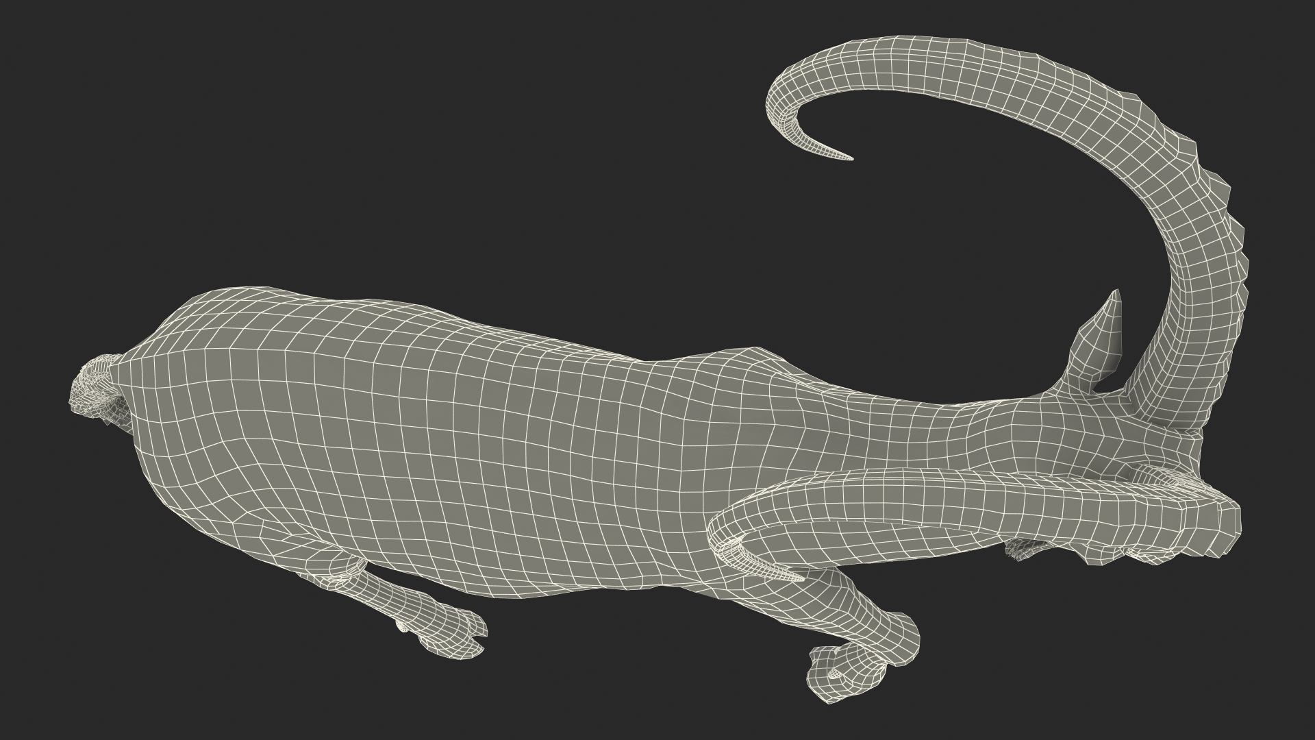 Alpine Ibex in Walking Pose 3D