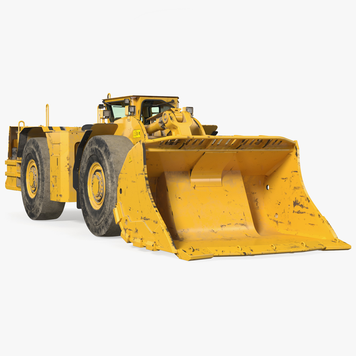 3D model Mining Loader Dirty Rigged for Maya