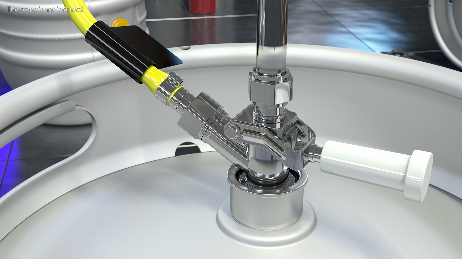 3D model Beer Keg 50L with Portable Tap