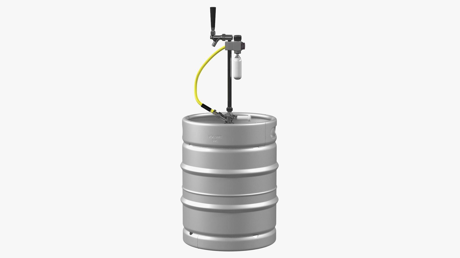 3D model Beer Keg 50L with Portable Tap