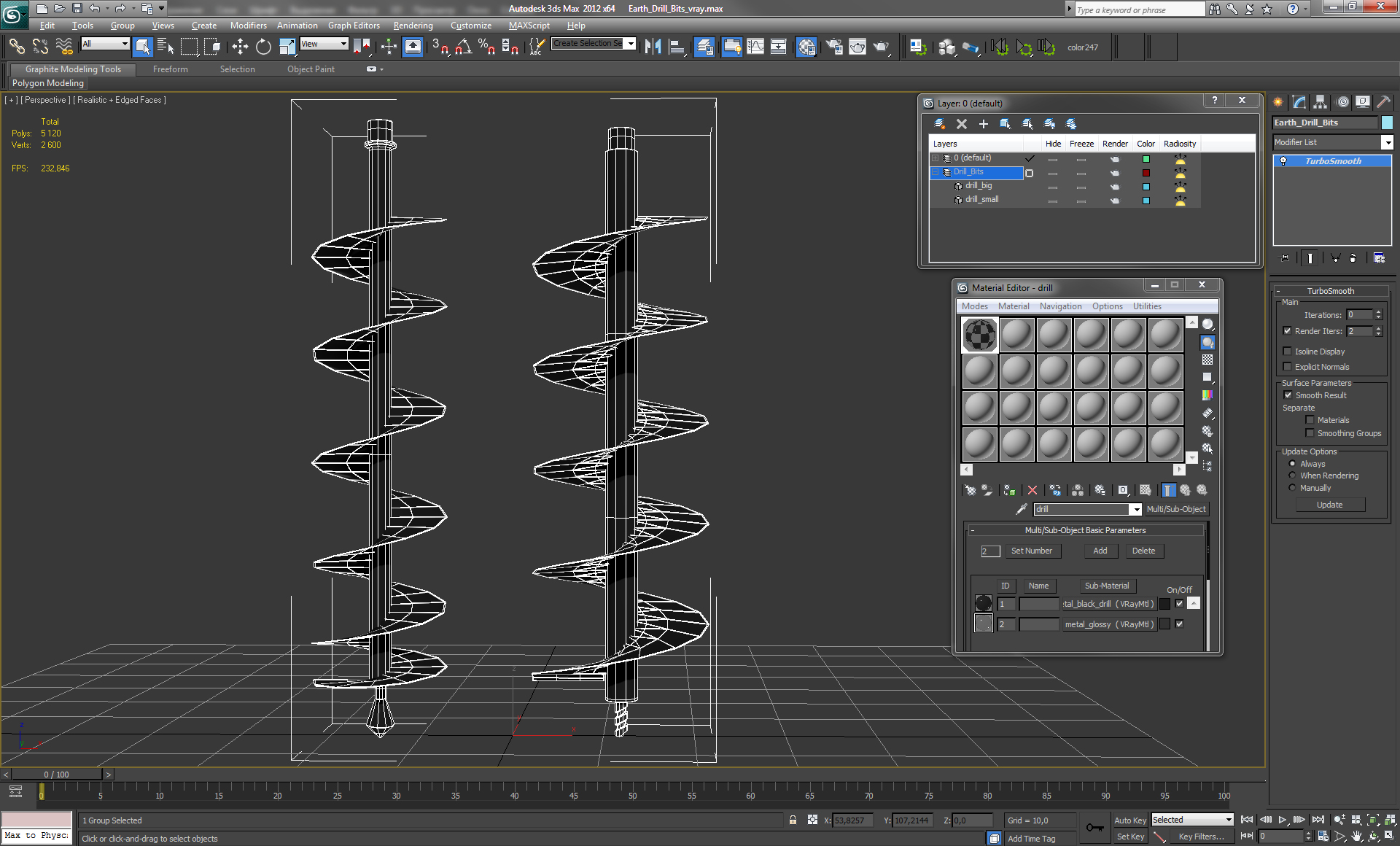 3D Earth Drill Bits