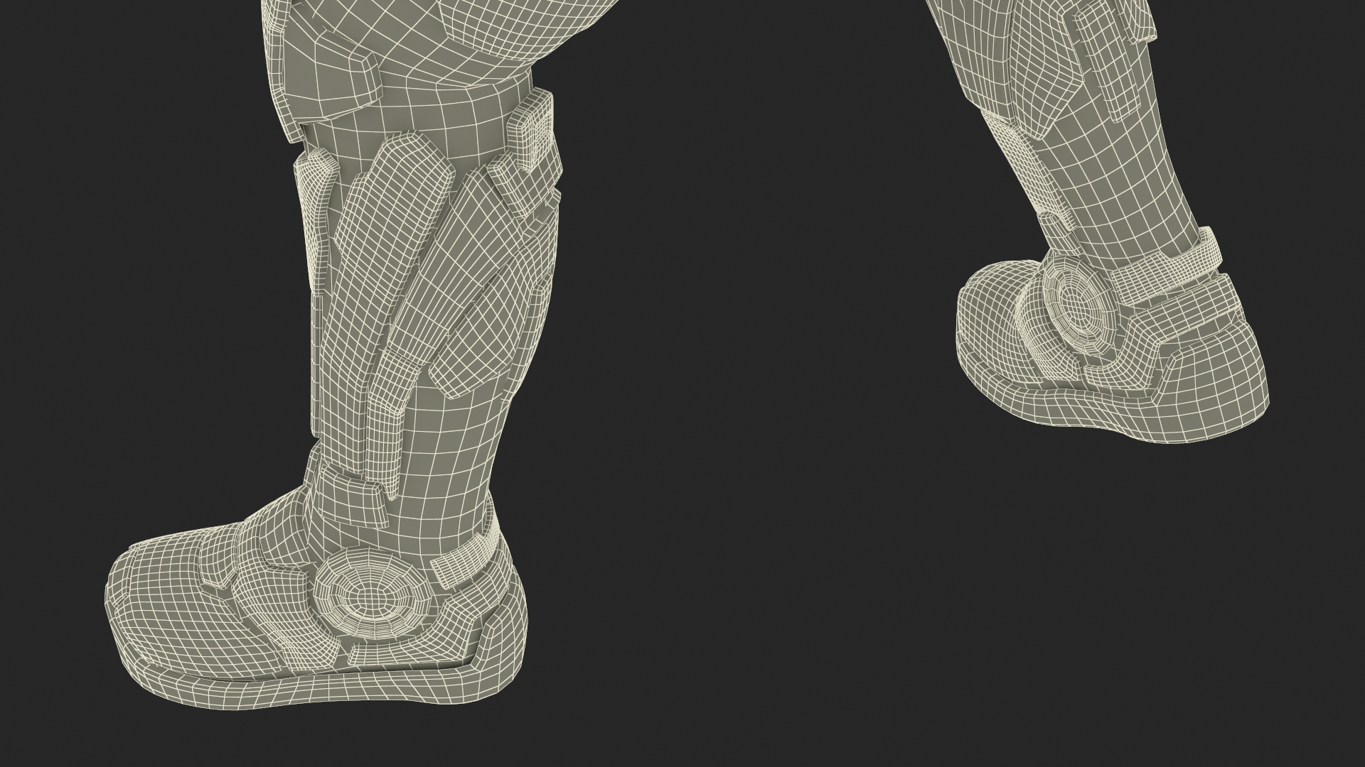 3D model Futuristic Armored Robot with Rifle
