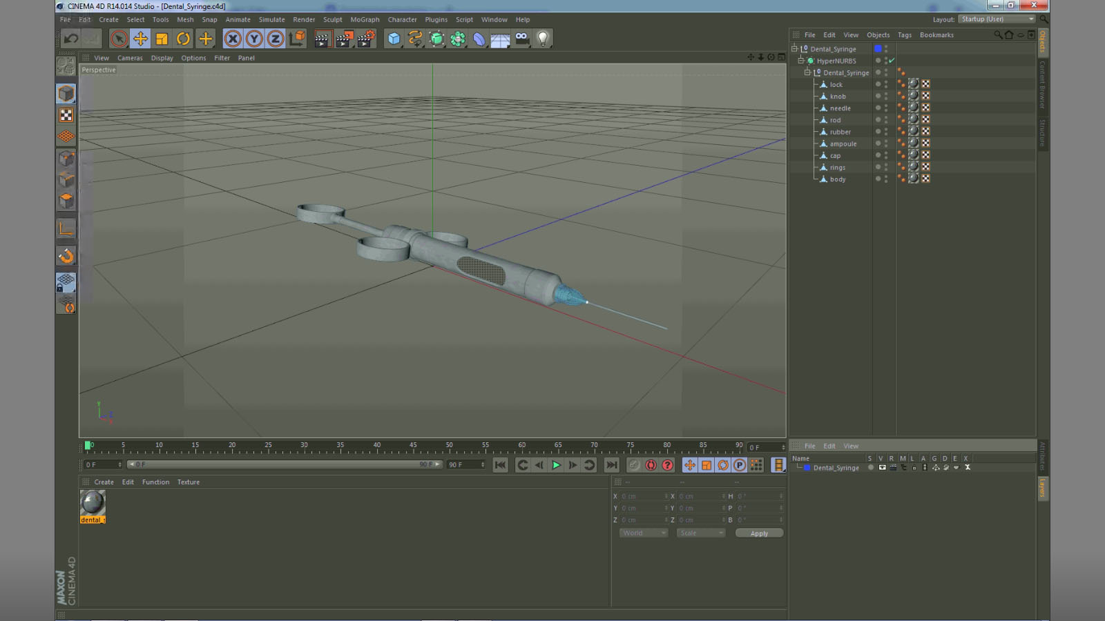 Dental Syringe 3D model