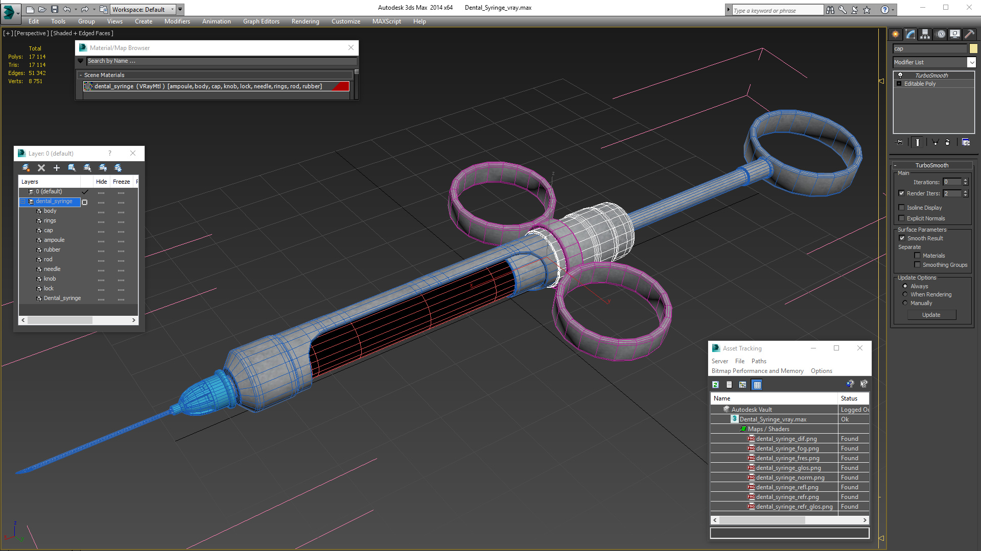 Dental Syringe 3D model